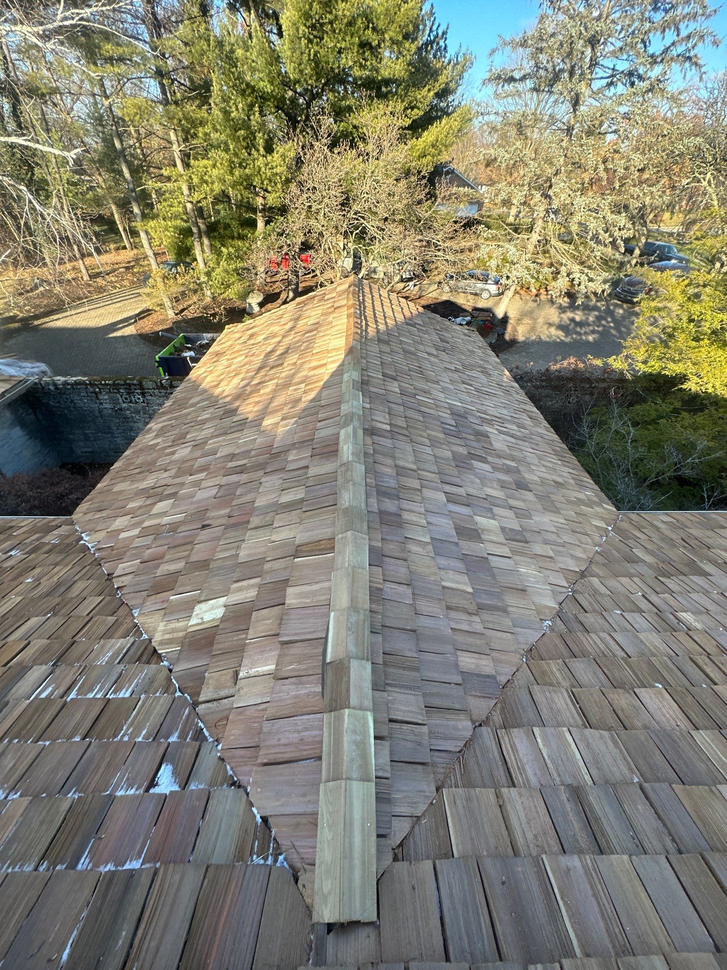 Wood Shake Roof Install by Nitro Roofing and Construction