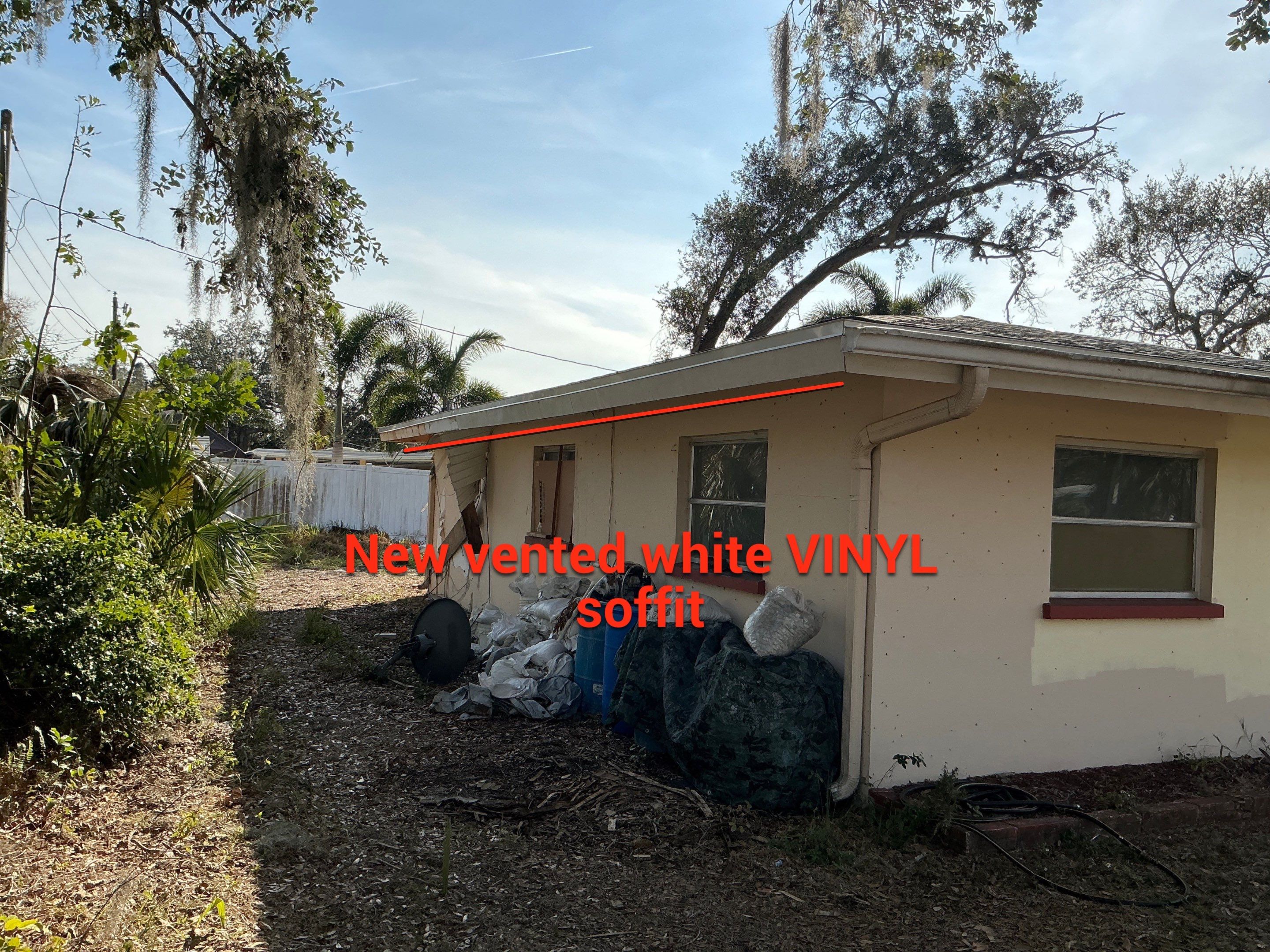 White Soffit and Fascia Upgrade in Sarasota FL by Gutter Professors