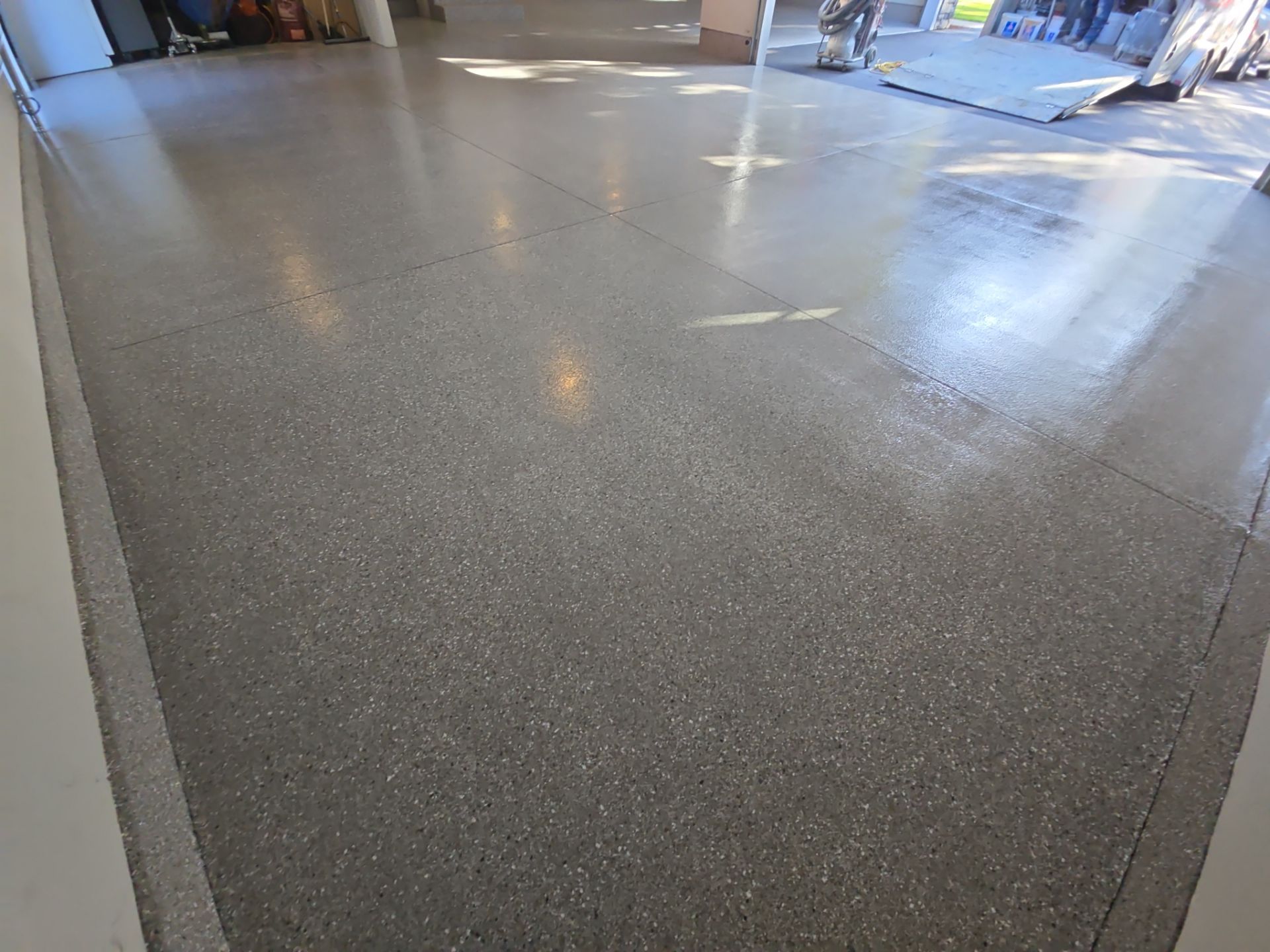 Detached Garage Floor Transformation With Penntek Polyaspartic Coating In Hayden by Croc Coatings, LLC