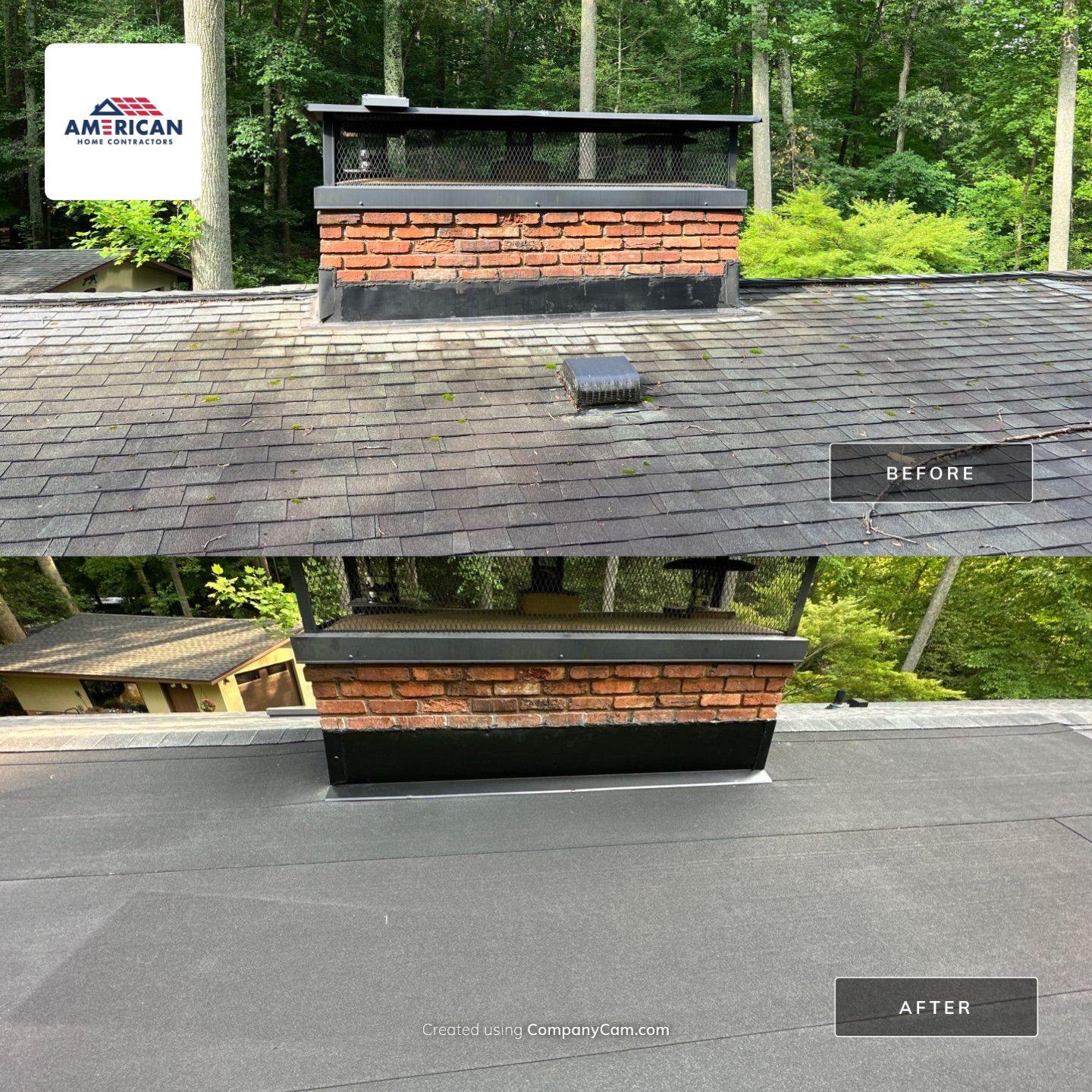 Acorn Deck House Roof Replacement + Skylight Addition by American Home Contractors