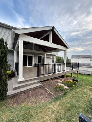 Custom Composite Deck Build with Gabled Roof in Jefferson Hills