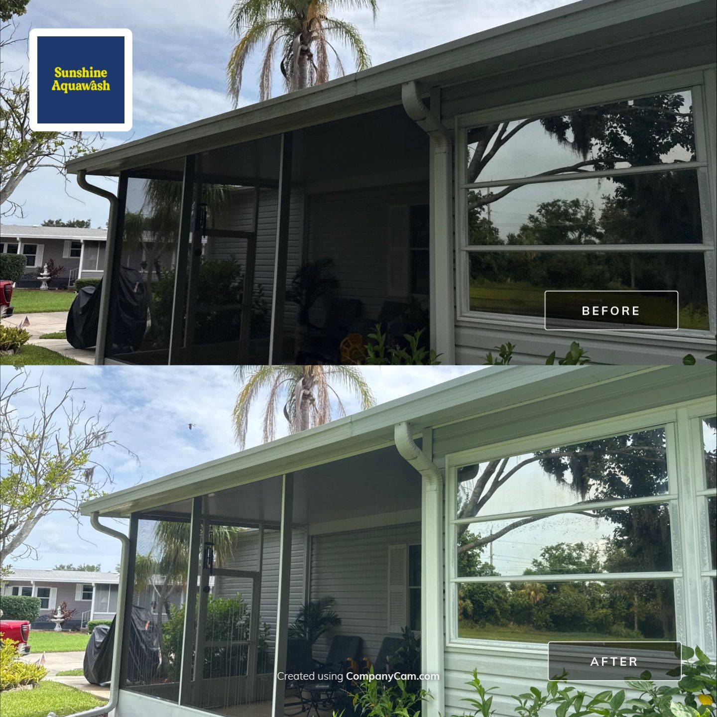Mobile Home Soft Wash & Gutter Brightening in Ellenton, FL by Sunshine AquaWash