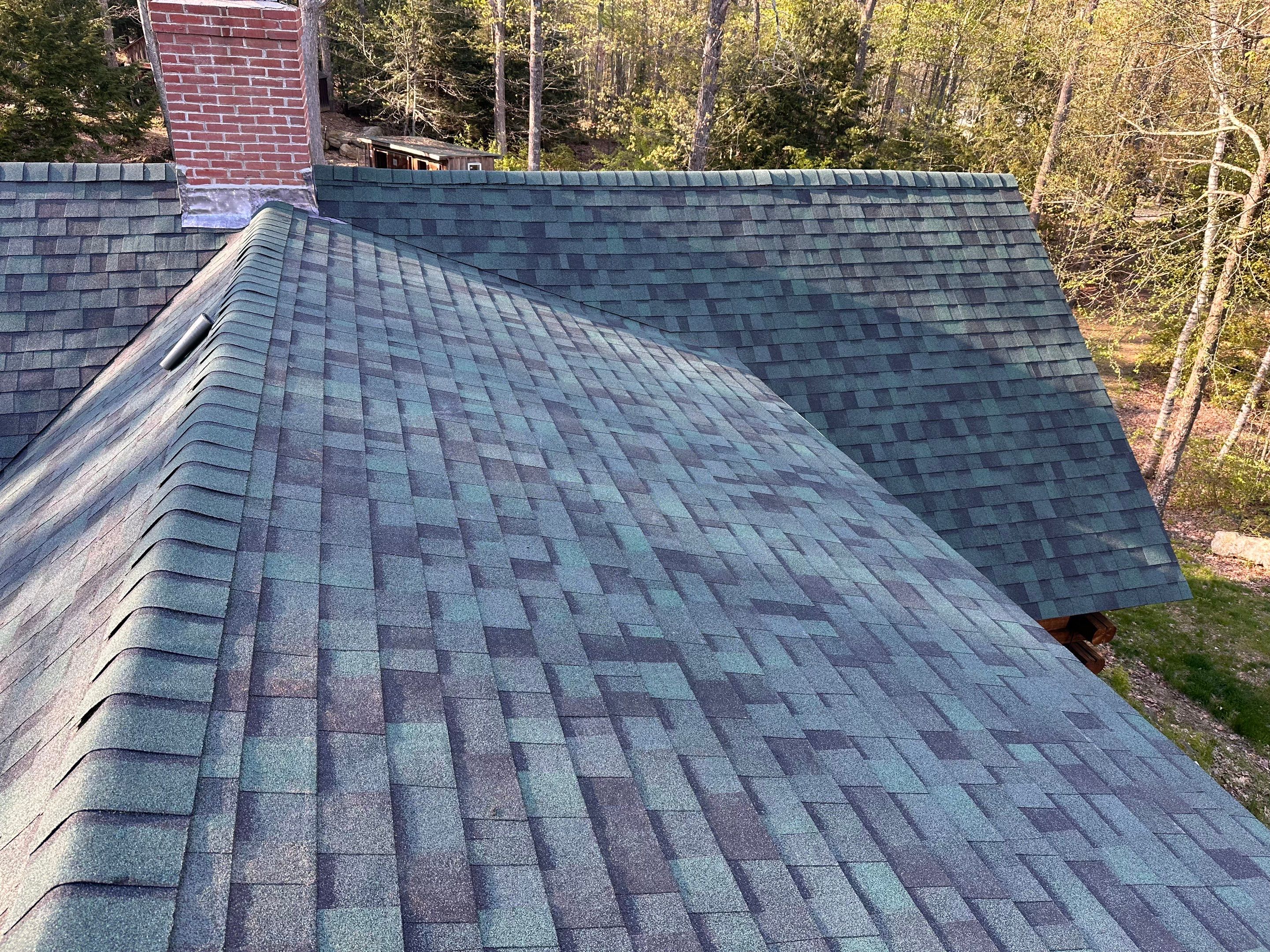 Green Architectural Asphalt Shingle Roof Replacement in Epsom by Tall pine roofing