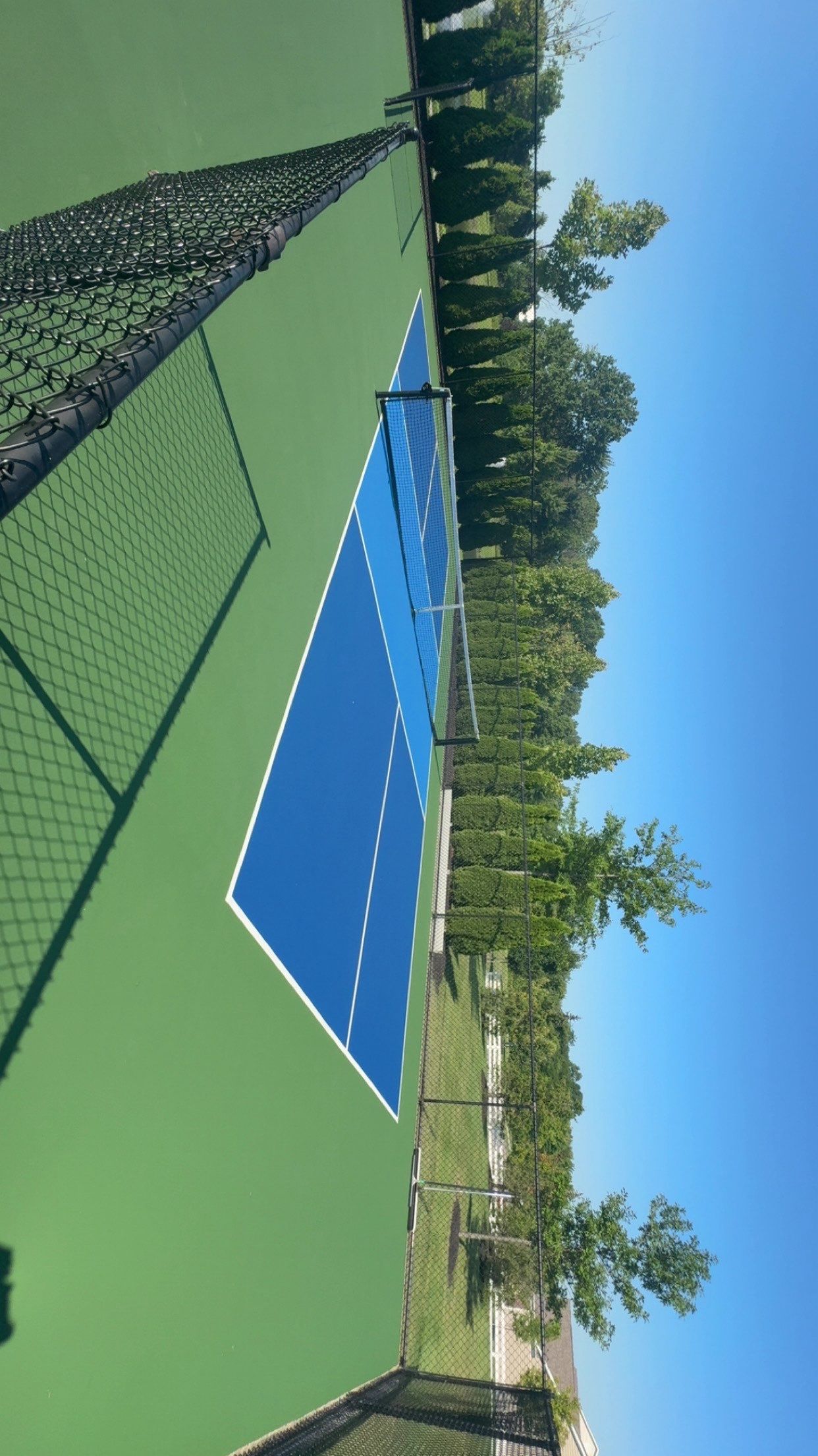 Pickleball Courts referbish in New Albany by Southwest Greens Midwest