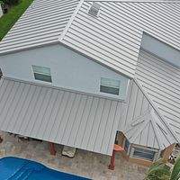 24ga 1.5" Mechanical Seam Ash Gray by Total Roofing System The Metal Roof Experts