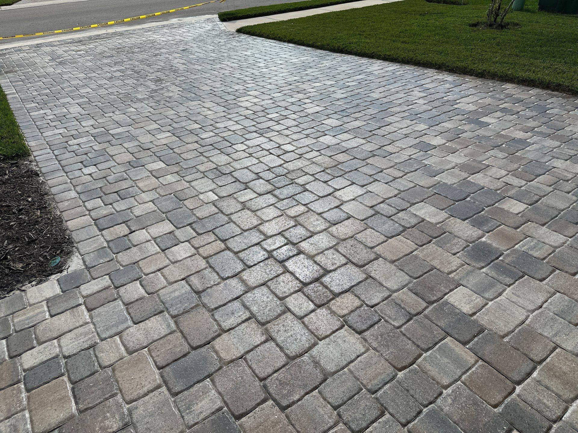 House Wash, Paver Driveway & Sidewalk Cleaning + Sanding & Sealing in Trevesta Community, Palmetto, FL by Sunshine AquaWash