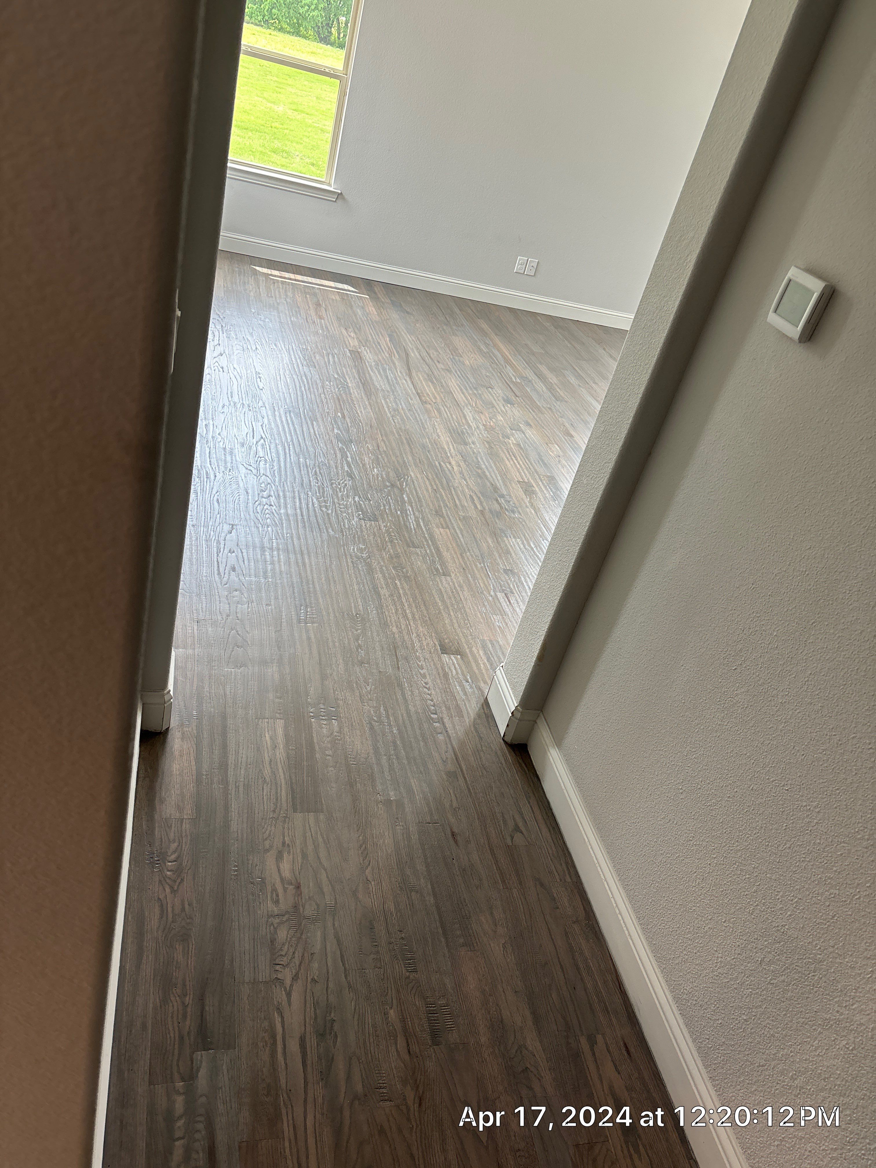 Refinish from Brown to Warm Gray by Bernard Hardwood Floors