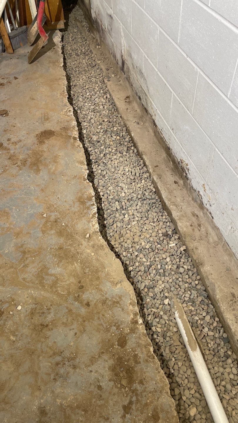 Interior Drain Tile Installation in Columbia Heights, MN by Waterproofing Northeast