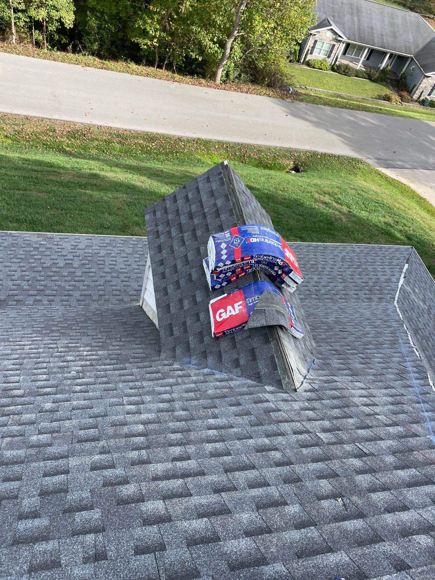 Residential Roofing Installation using GAF Timberline HDZ Pewter Gray by Rainstoppers Roofing