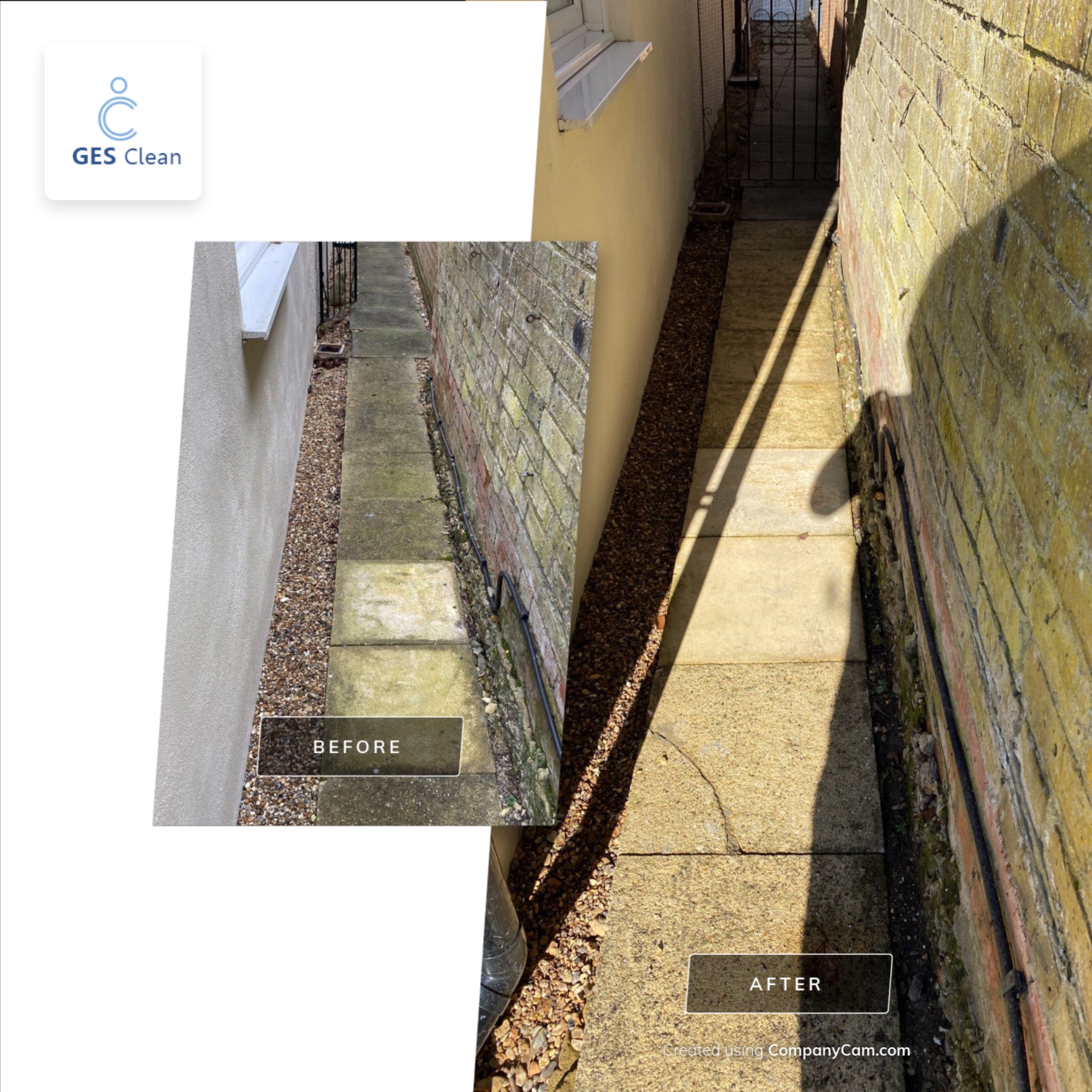 Driveway And Patio Clean using honda 21 ltr/min by Ges Exterior Cleaning ltd