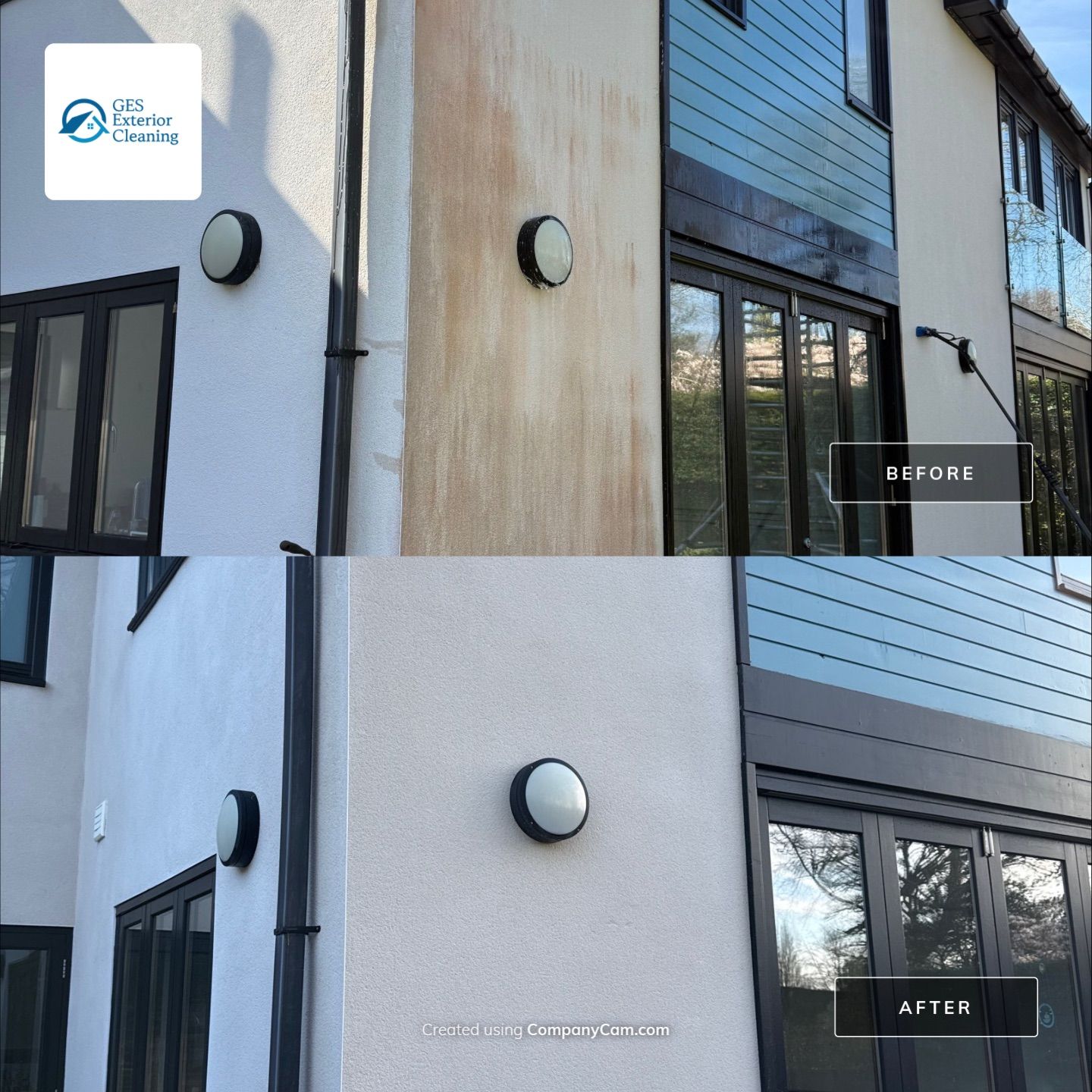Render and Roof clean using Softwash Equipment by Ges Exterior Cleaning ltd