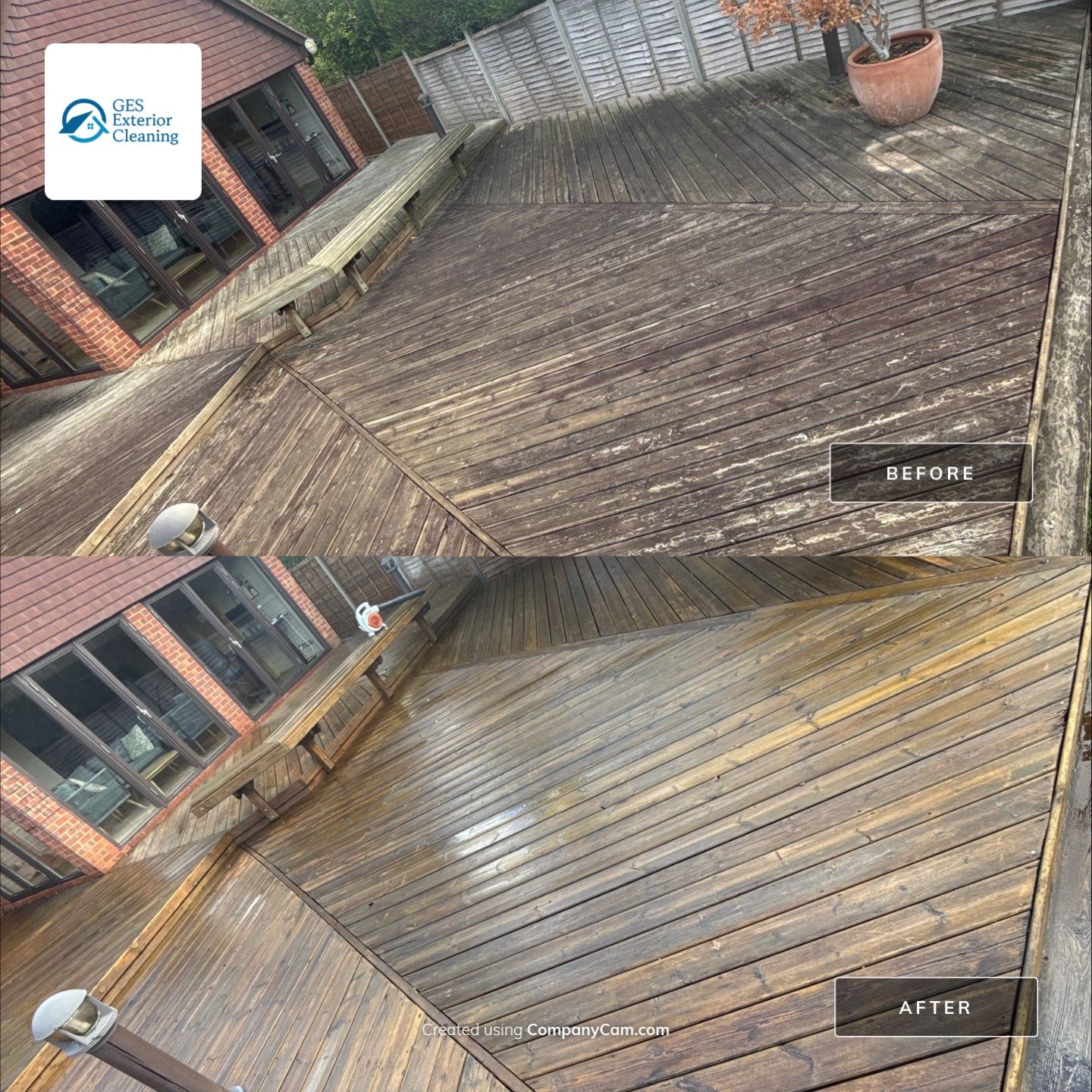 Decking Clean - Pre Staining by Ges Exterior Cleaning ltd