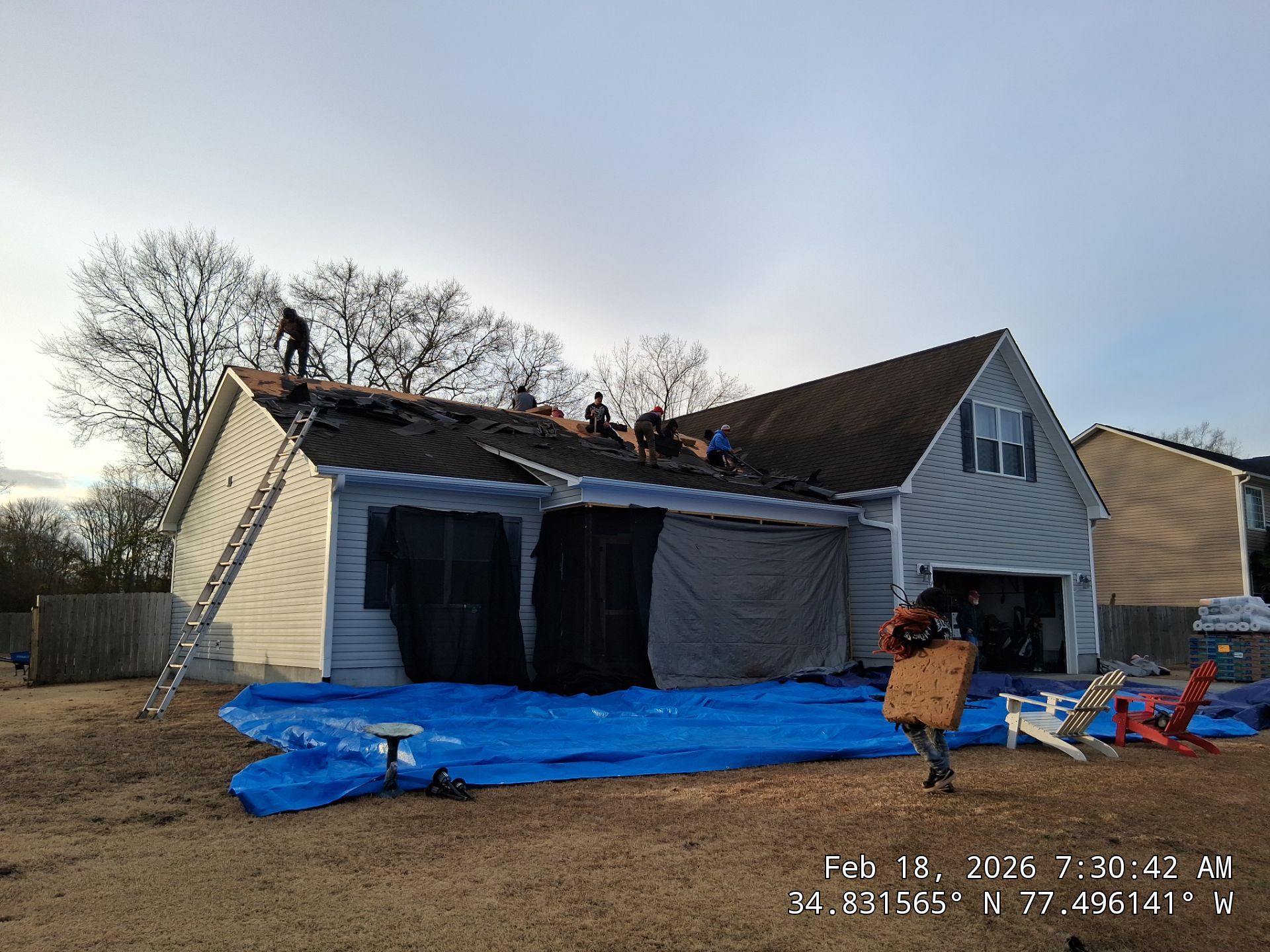 FORTIFIED Roof Installation in Jacksonville NC | CertainTeed Landmark AR Charcoal Black Shingles by RGR Construction and Roofing, LLC