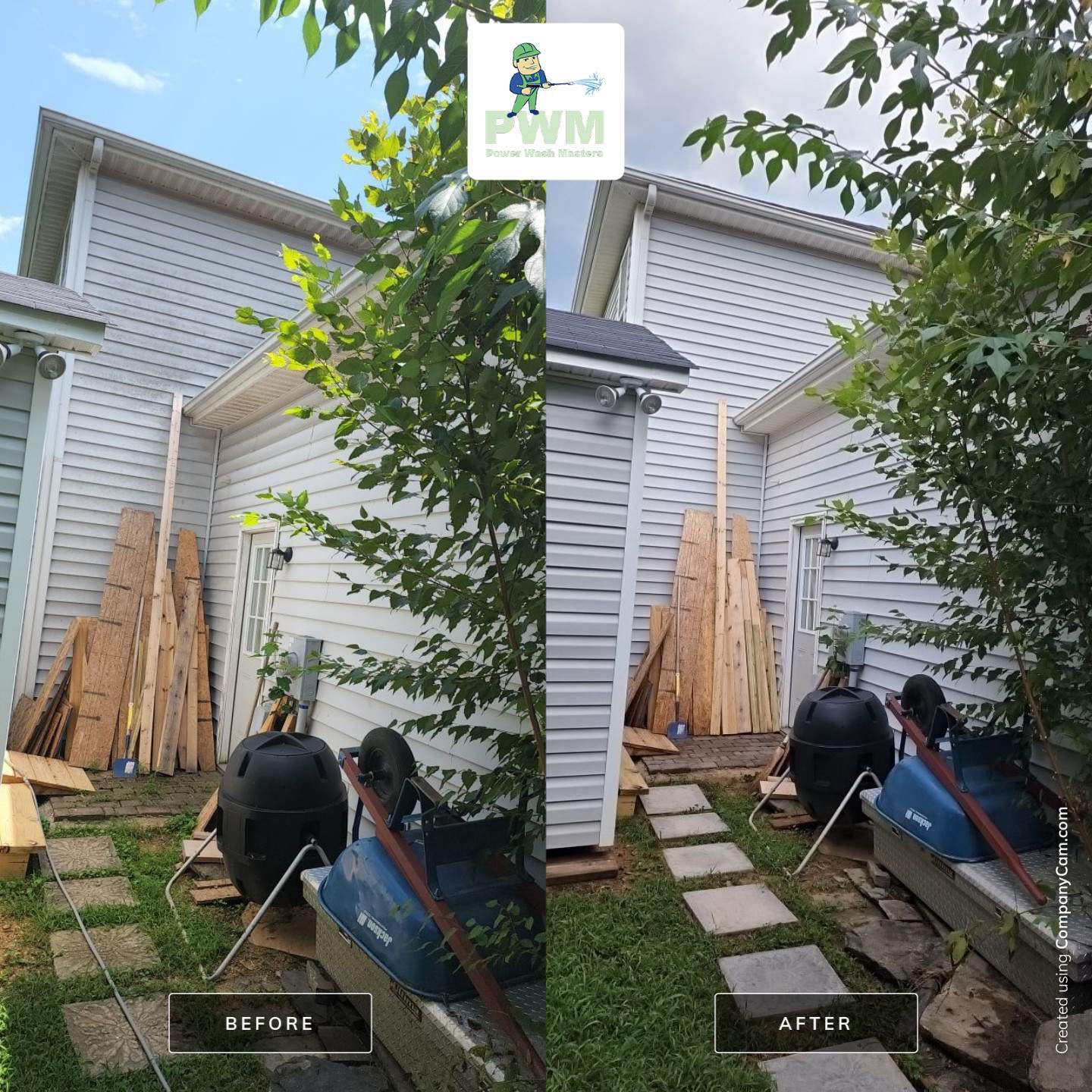 House Wash using cleaner by Power Wash Masters LLC