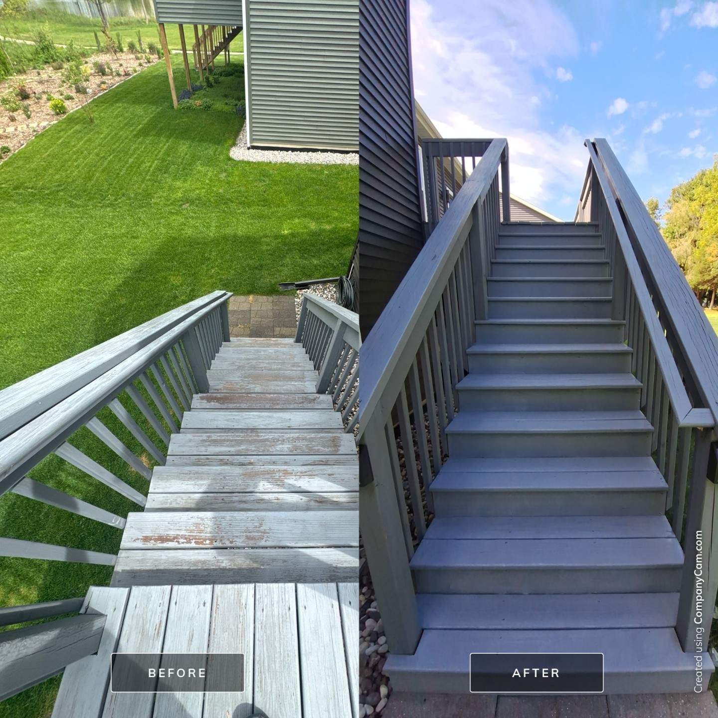Solid Color Deck Staining for a Residential Home in Spring Lake by Gordon Painting