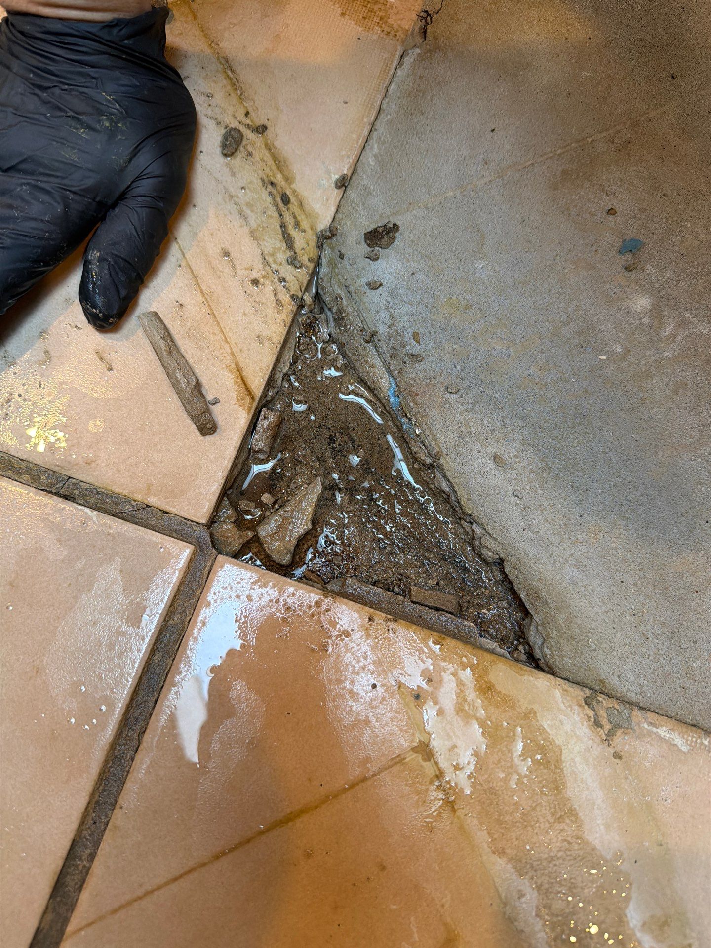 Water Damage slab leak by Newhouse Restoration