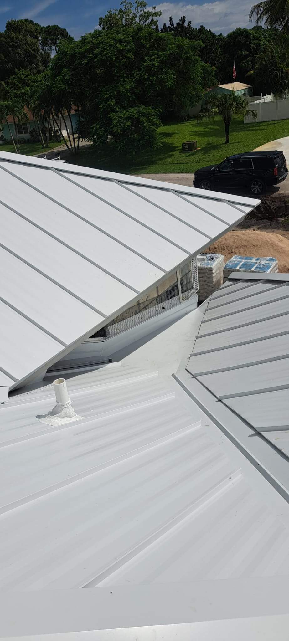 24ga 1" Nail-Strip Regal White  by Total Roofing System The Metal Roof Experts