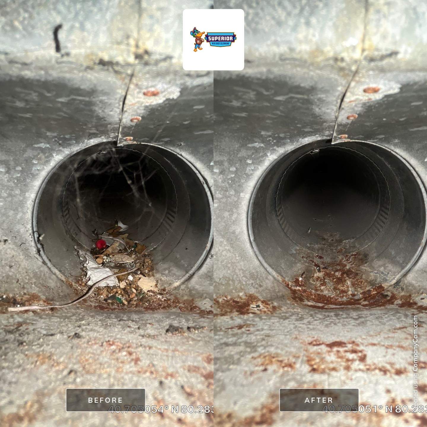 Air Duct Cleaning With a Vacuum Truck in Rochester, PA by Superior Air Duct Cleaning