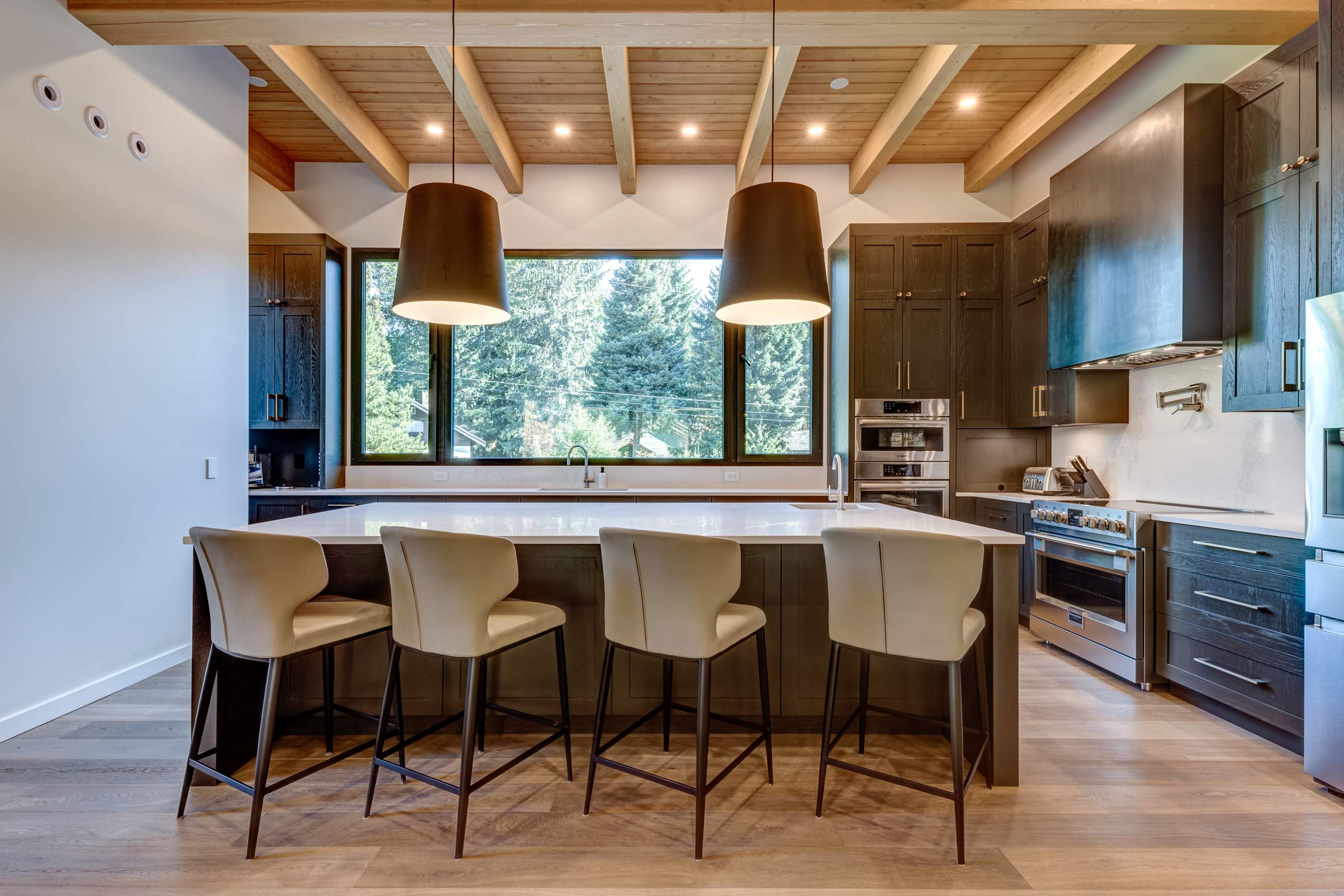 White Gold Residence – Interior & Exterior Painting + Wood Finishing- Whistler by Top Coats Professional Painting