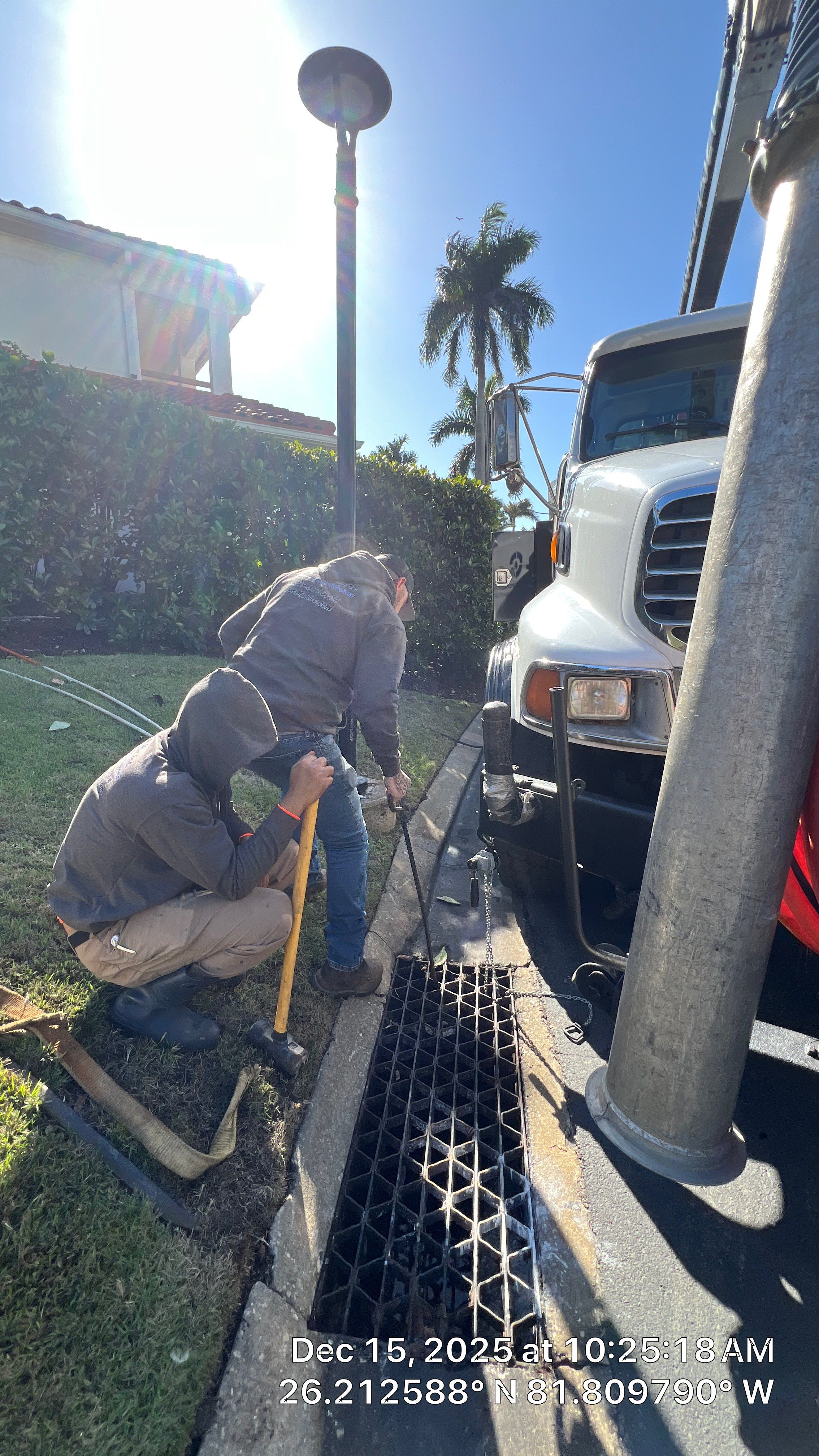 Naples Grande Catch Basin Cleaning by APS Power & Water