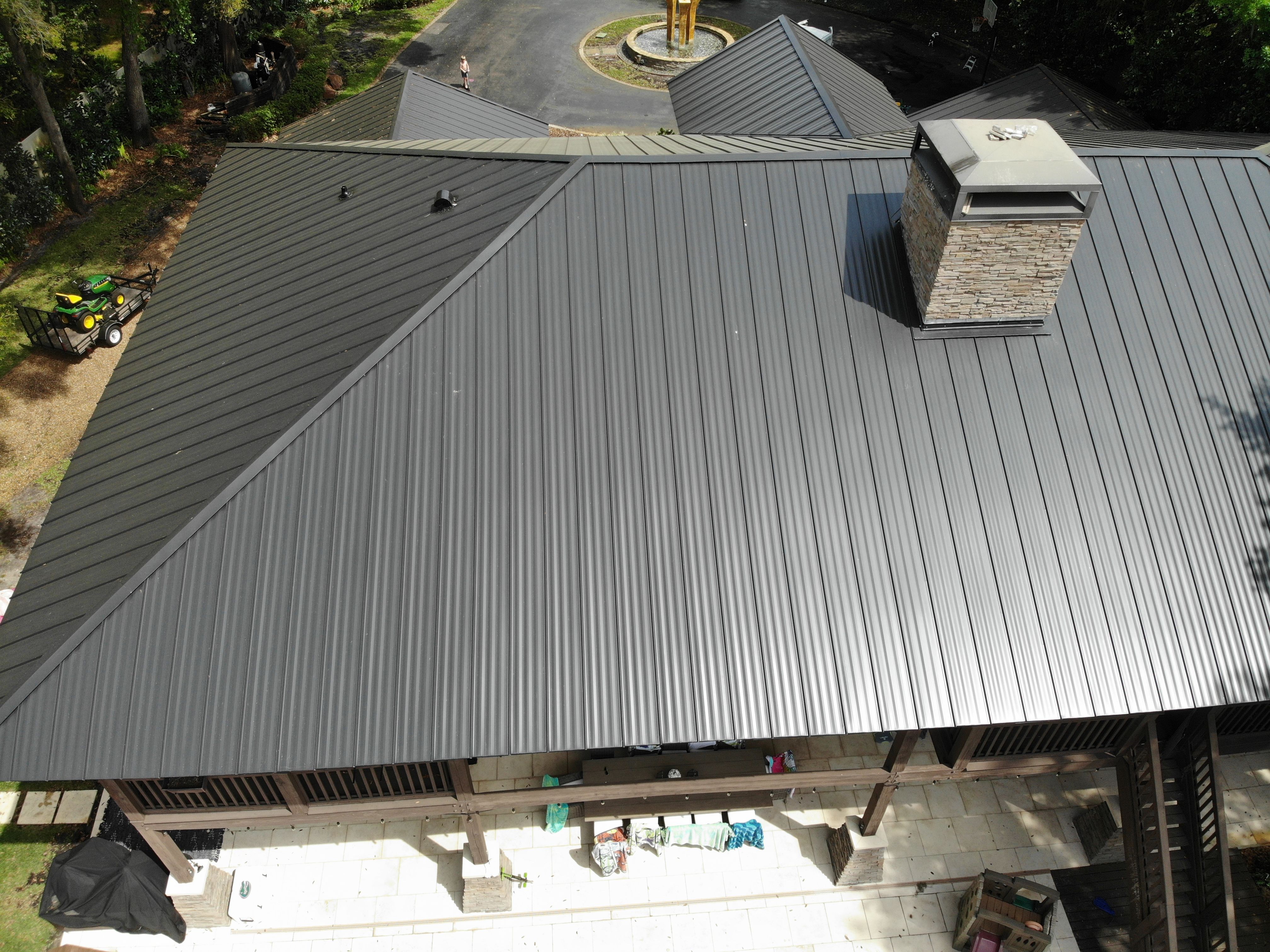 Residential Standing Seam Install in Odessa Florida by International Roofing