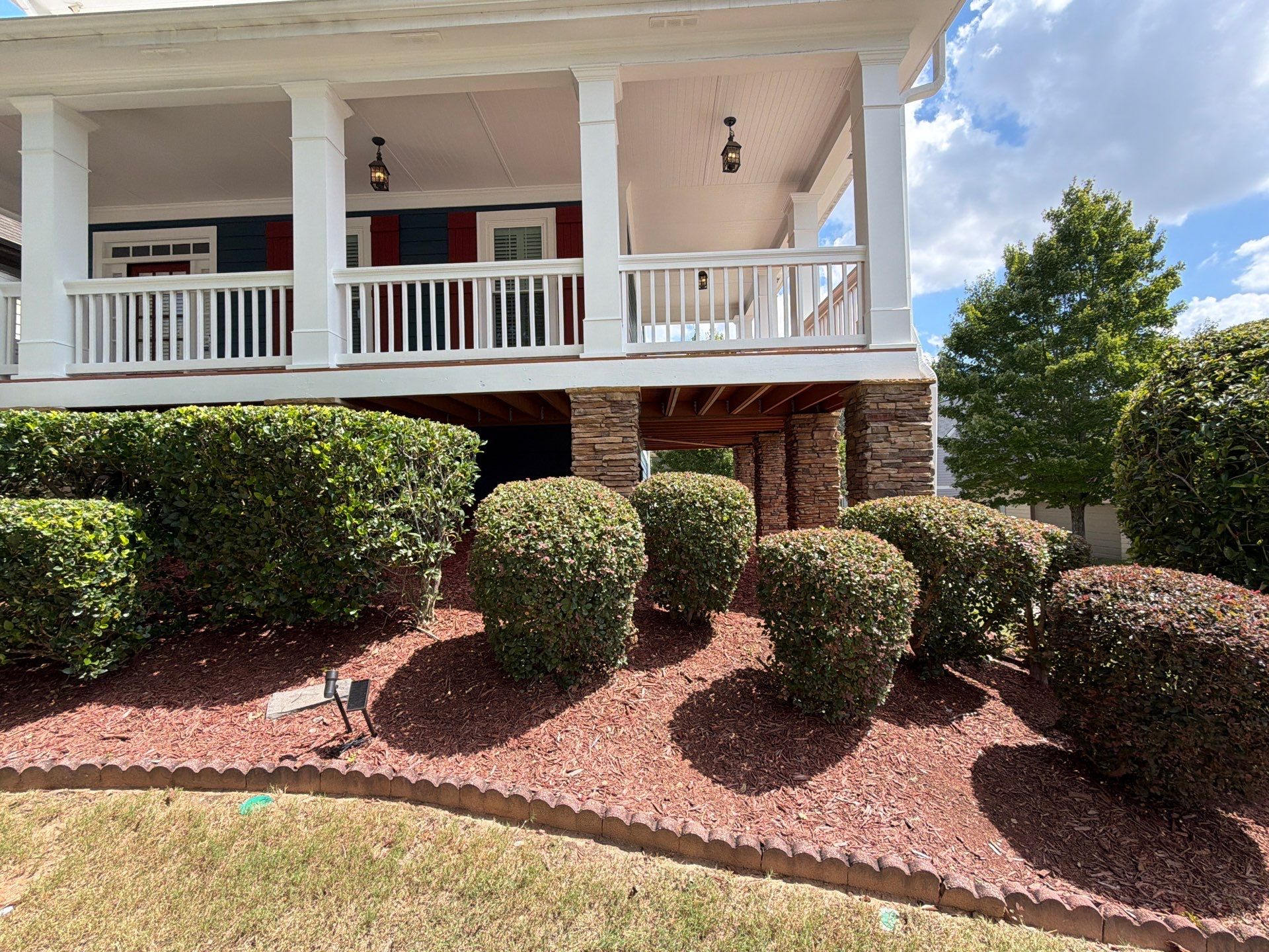 Atlanta Exterior Home Refresh with Blue Siding and Deck Staining by Swift Home Renovations 