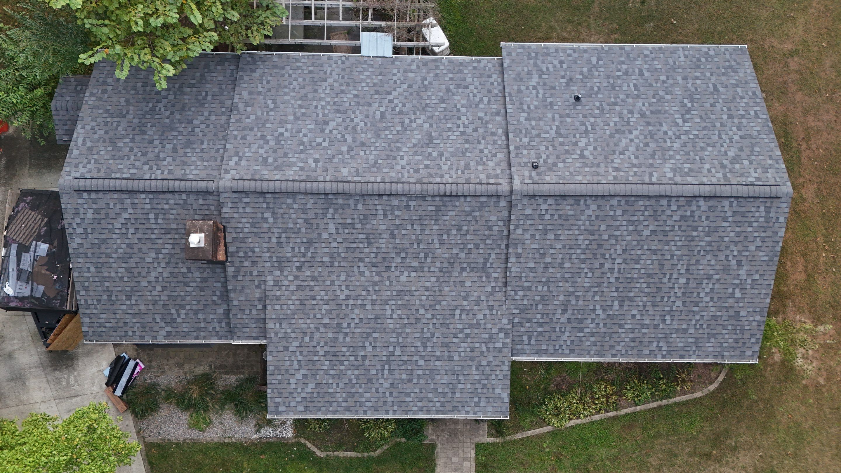 Architectural Shingle Roof Replacement and Chimney Flashing in Amelia Court House by Cade Construction