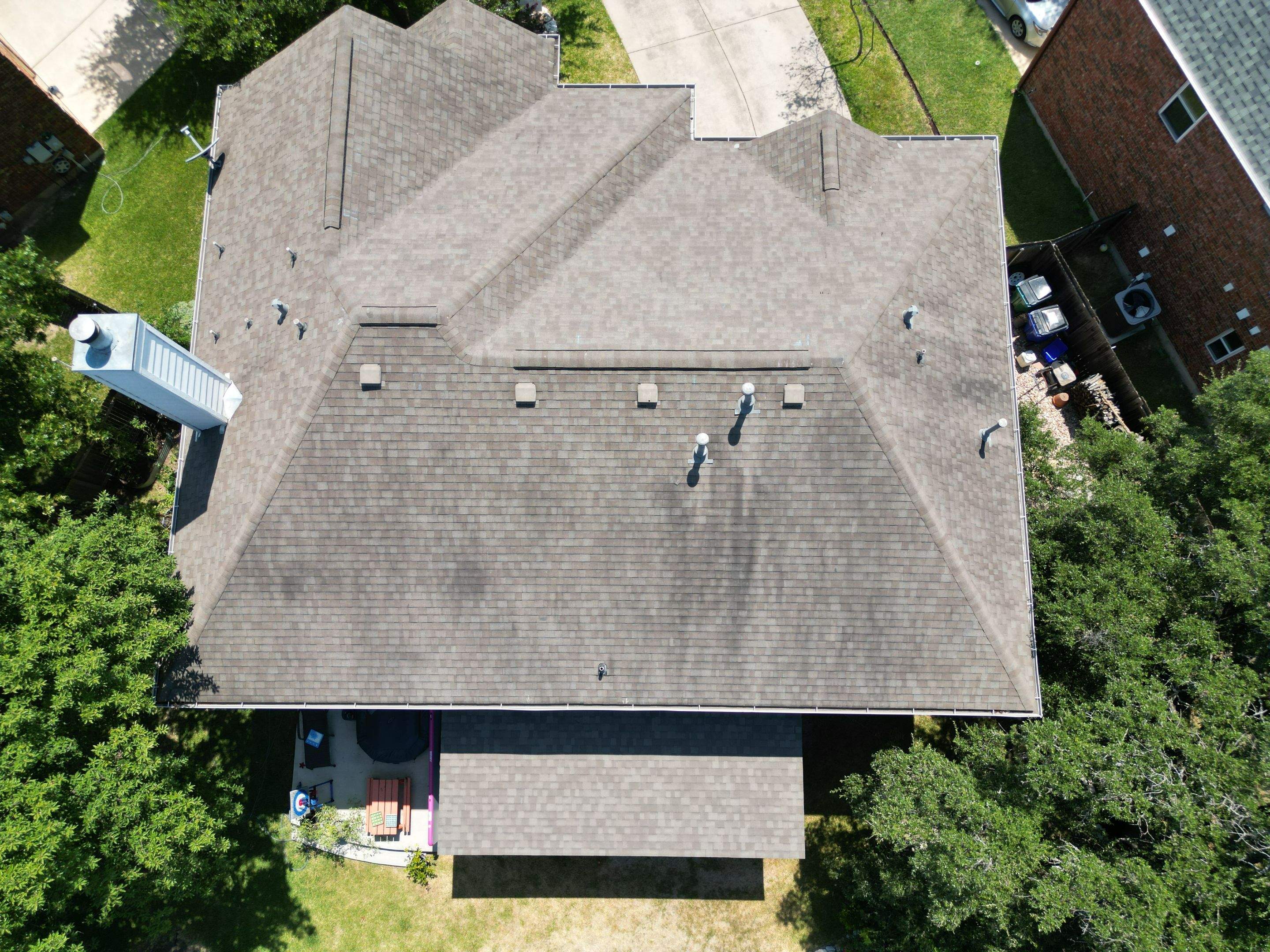 Residential Roof Replacement using GAF - HDZ - Weathered Wood by Action Exteriors Austin