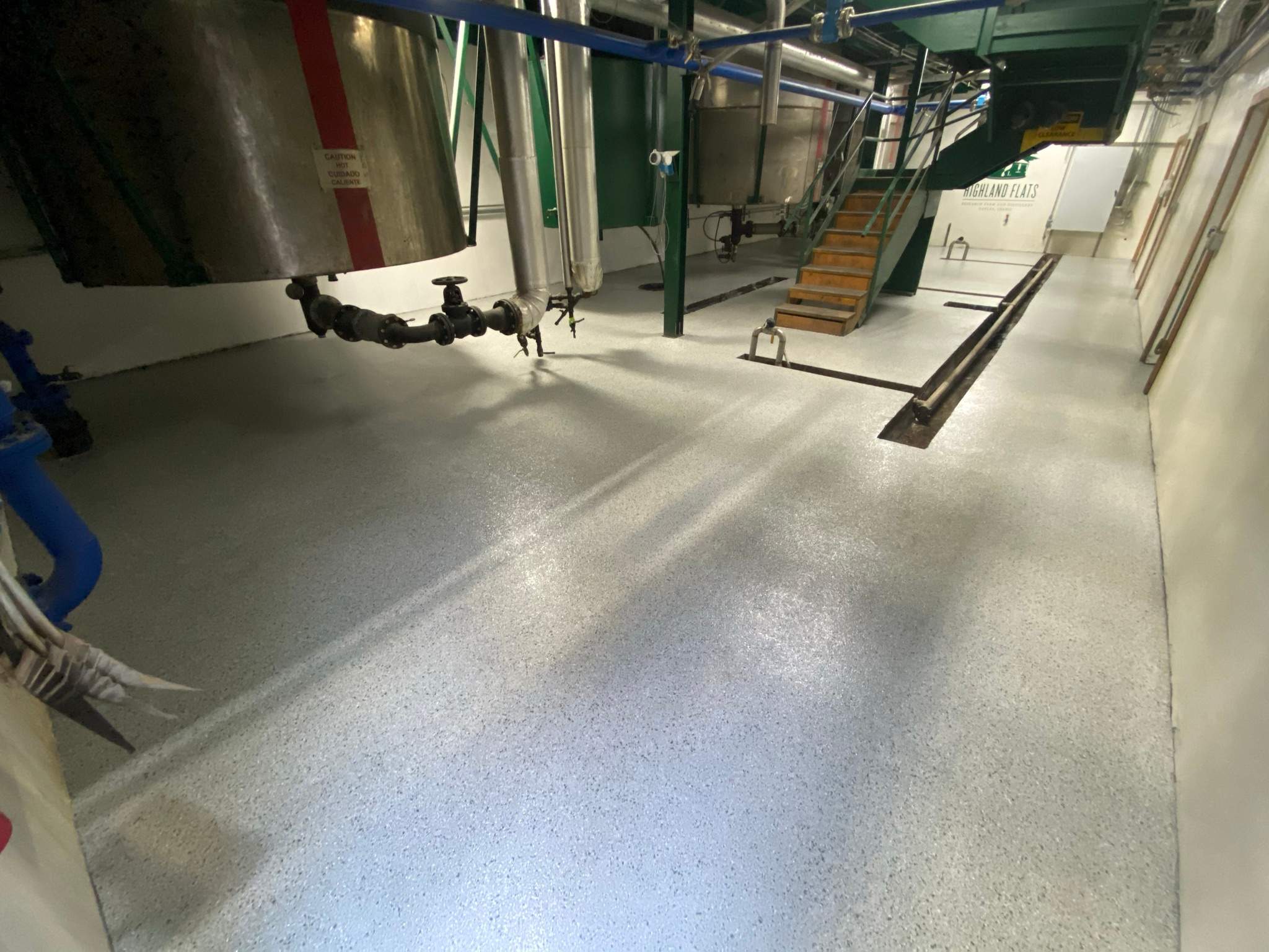 Commercial Floor Transformation using North Pole with Green by Croc Coatings, LLC