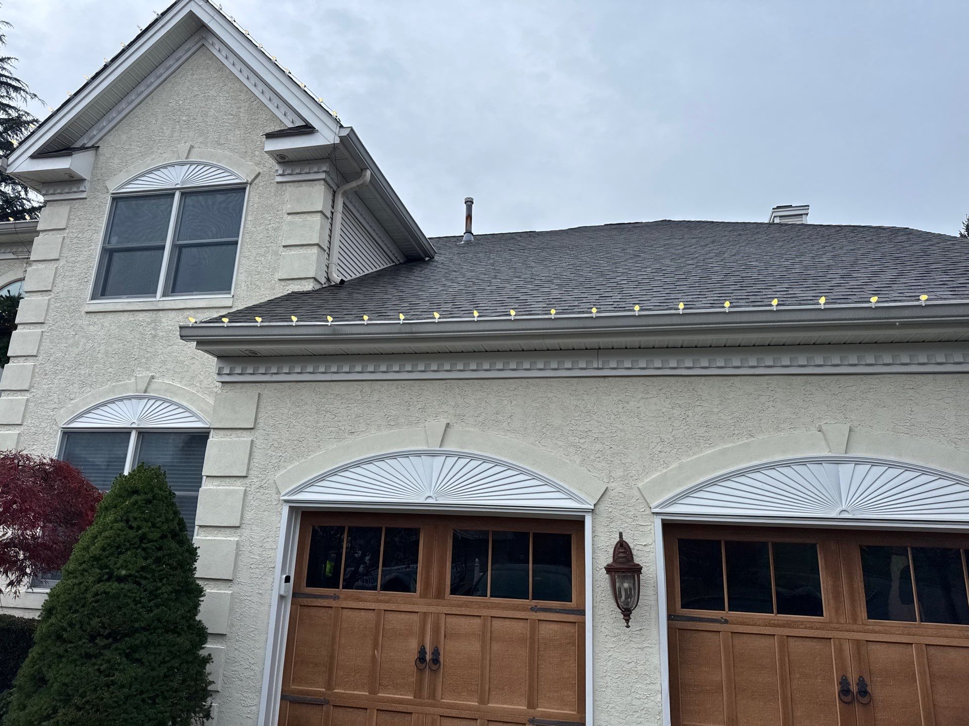 Holiday Lighting Installation in Morganville, NJ by Clearview Washing