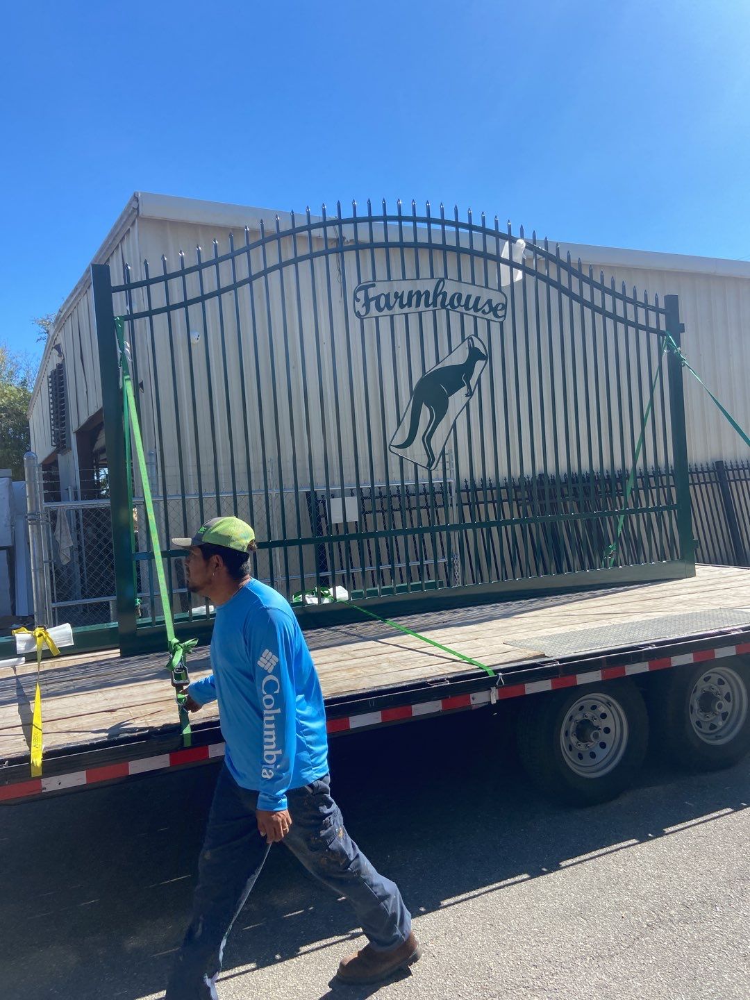 Farmhouse Estate Gate With Liftmaster Gate Operator by Asap fence and gates, LLC