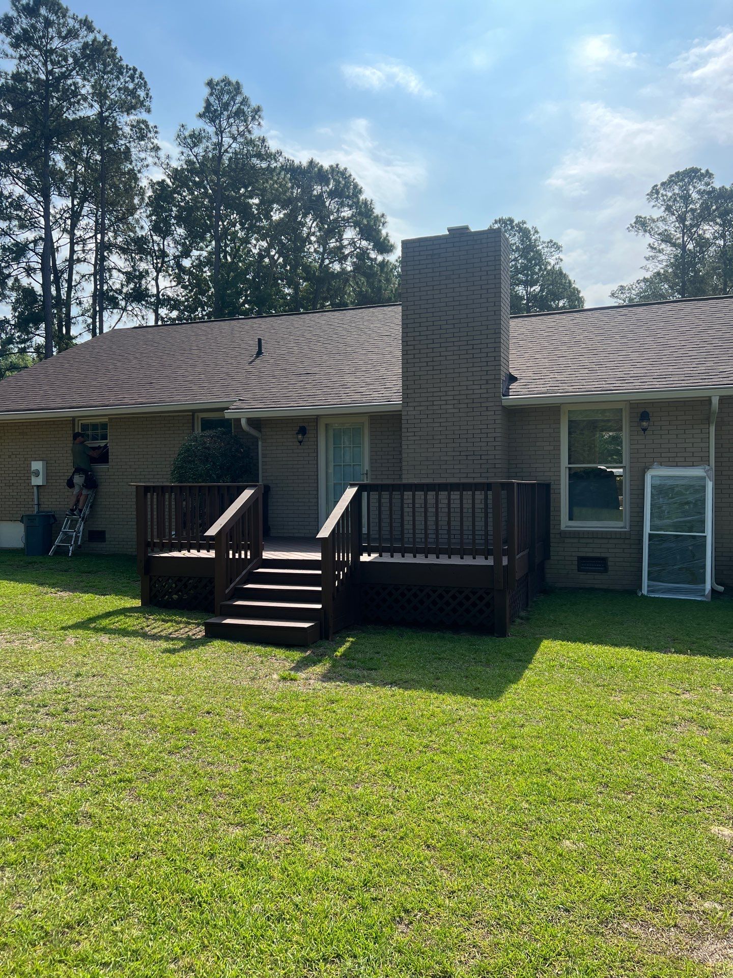 White Vinyl Single-Hung Window Installation for Aiken Brick Home by WindowMax