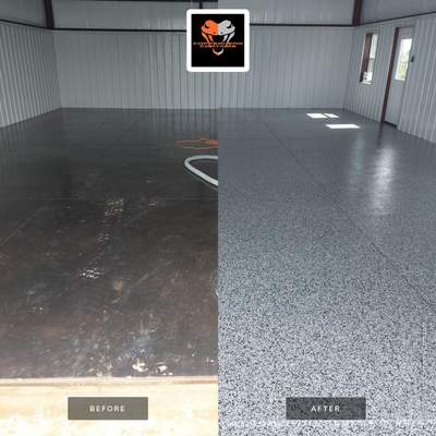 Garage Floor Coating with Domino