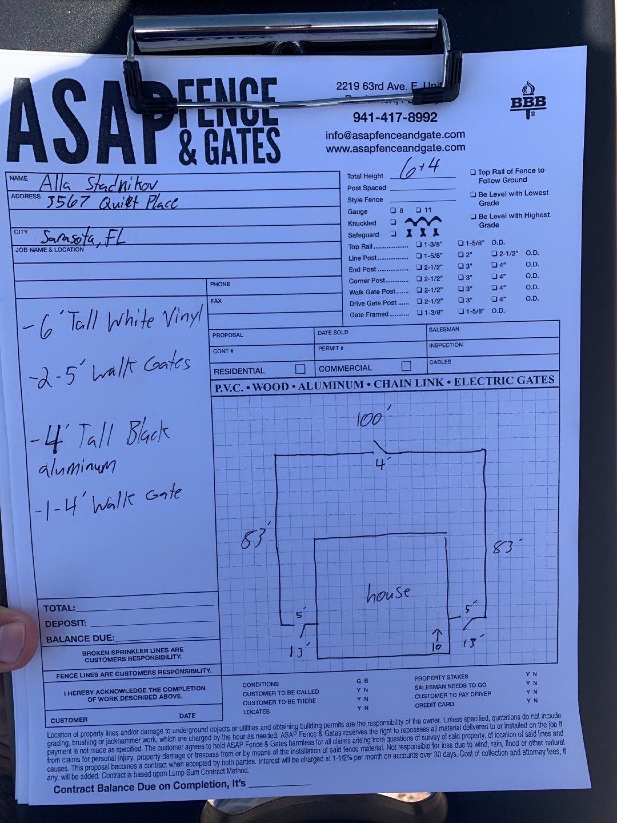 Aluminum Fence Installation using 3 Rail Aluminum Fence by Asap fence and gates, LLC
