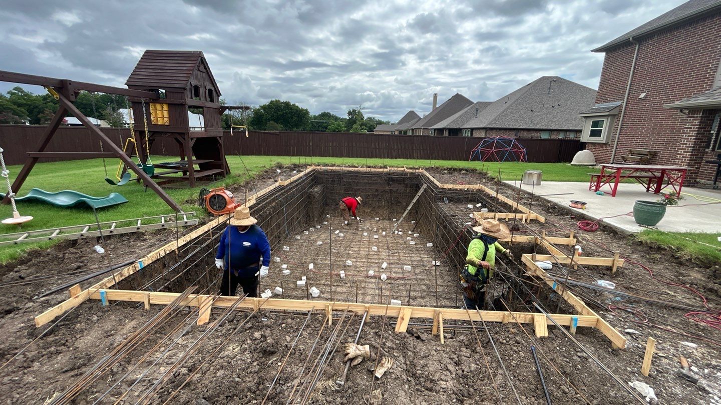 Custom In-Ground Rectangular Pool Installation in Wylie by Hobert Pools