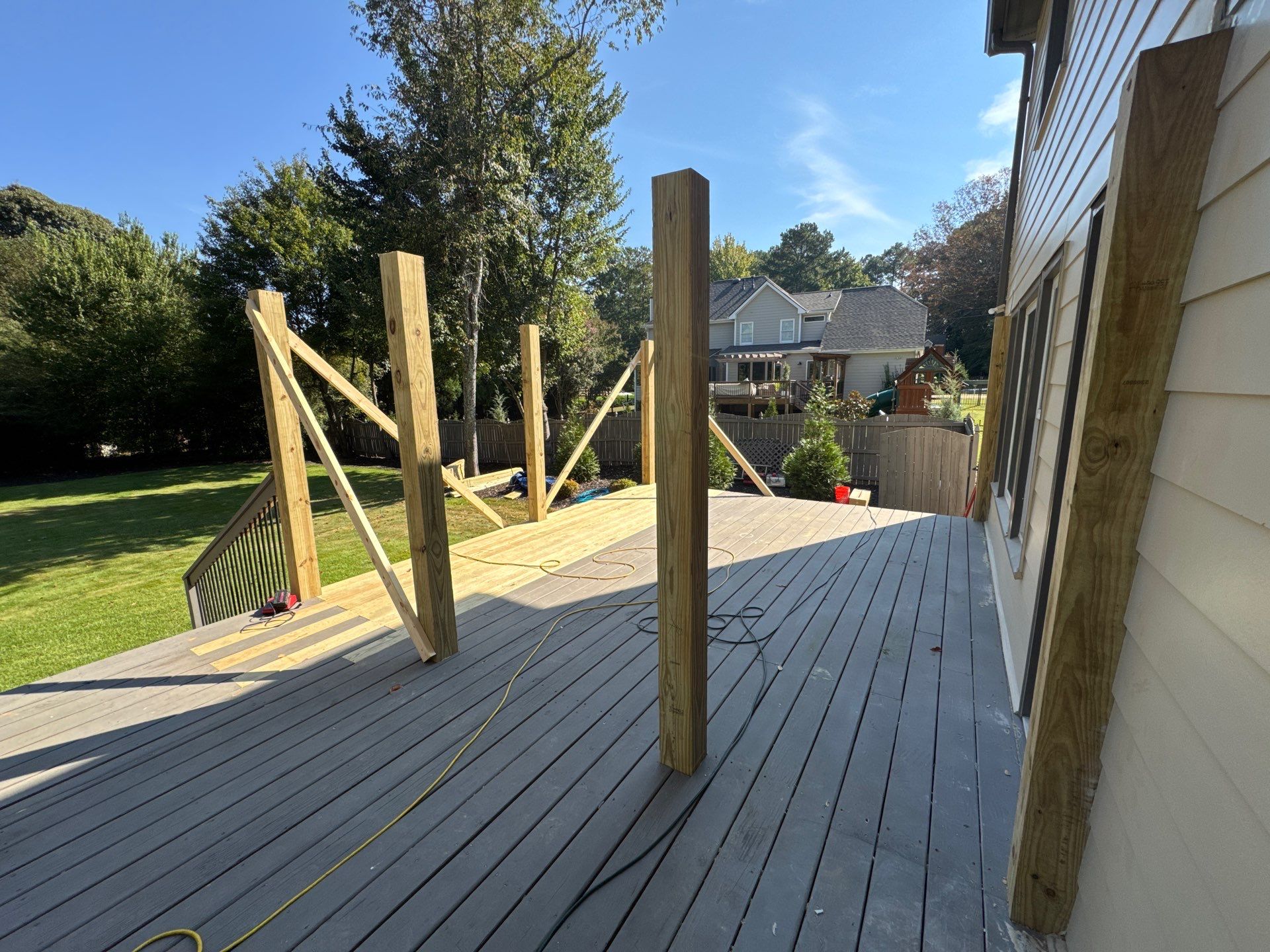 Custom Multi-Level Composite Deck and Screened-In Porch in Marietta by Swift Home Renovations