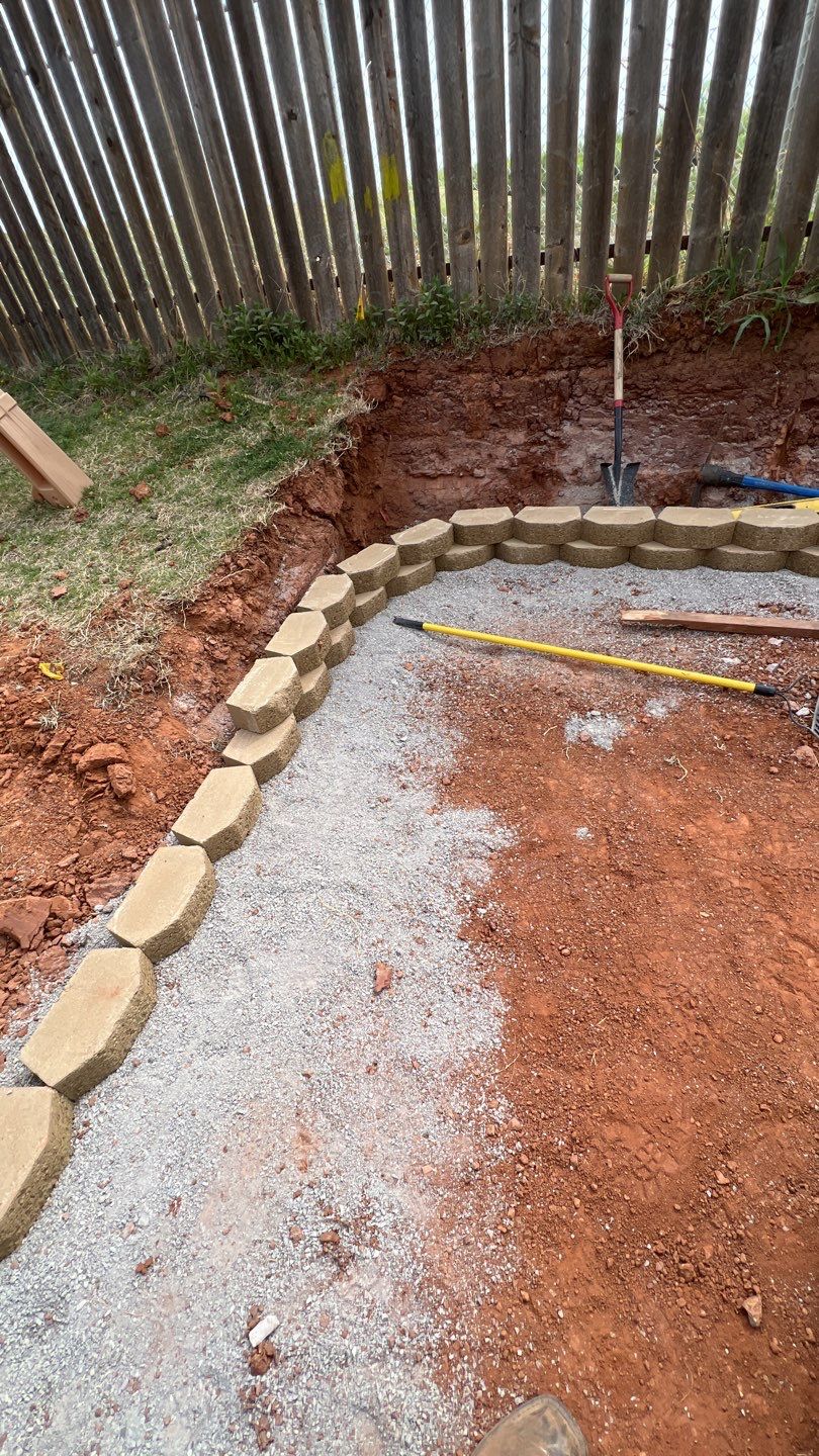 Retaining wall / Playground by Clays Services Inc