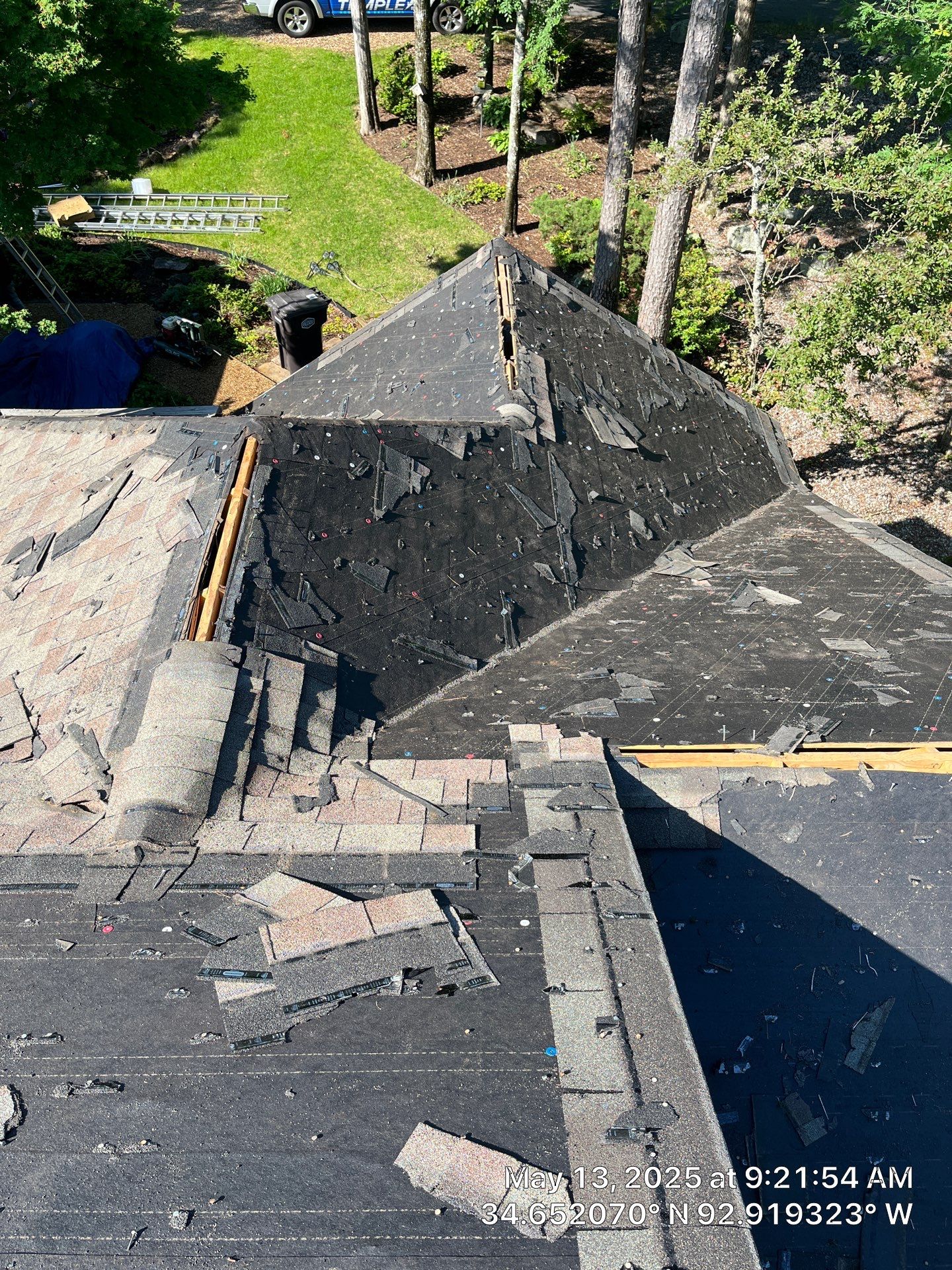 Architectural Shingle Roof Replacement and Skylight Installation in Hot Springs Village by Temple Roofing and Exteriors