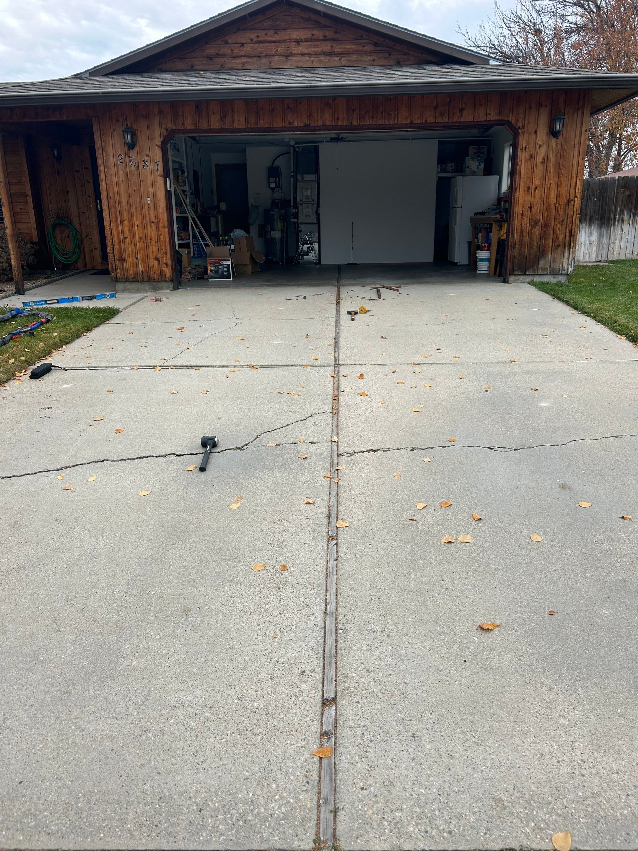 Driveway Crack Repair by Julian by Mr. Mudd Concrete