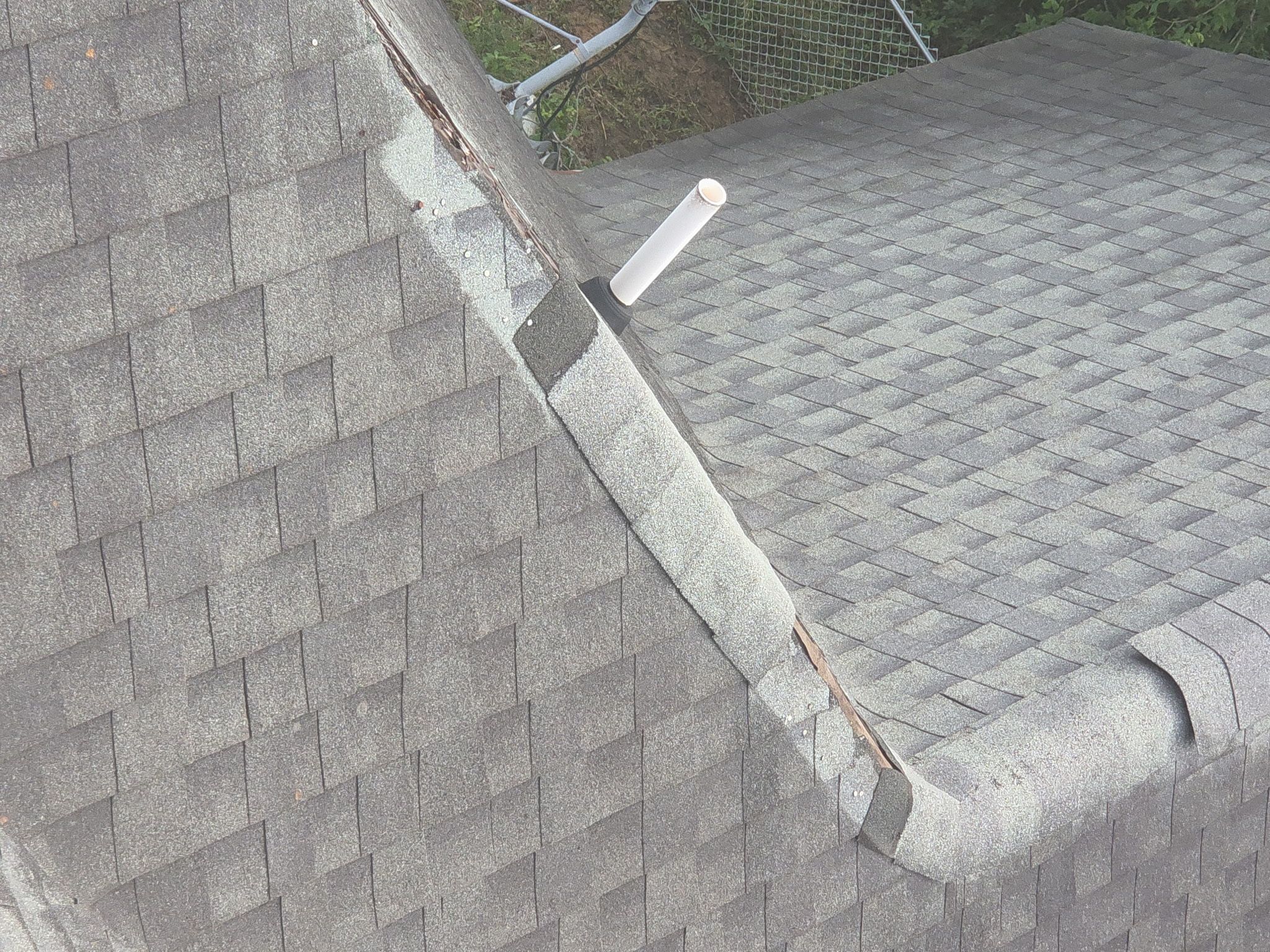 Crazy Wind Damage Repair on a Steep Roof by REPS OF TEXAS