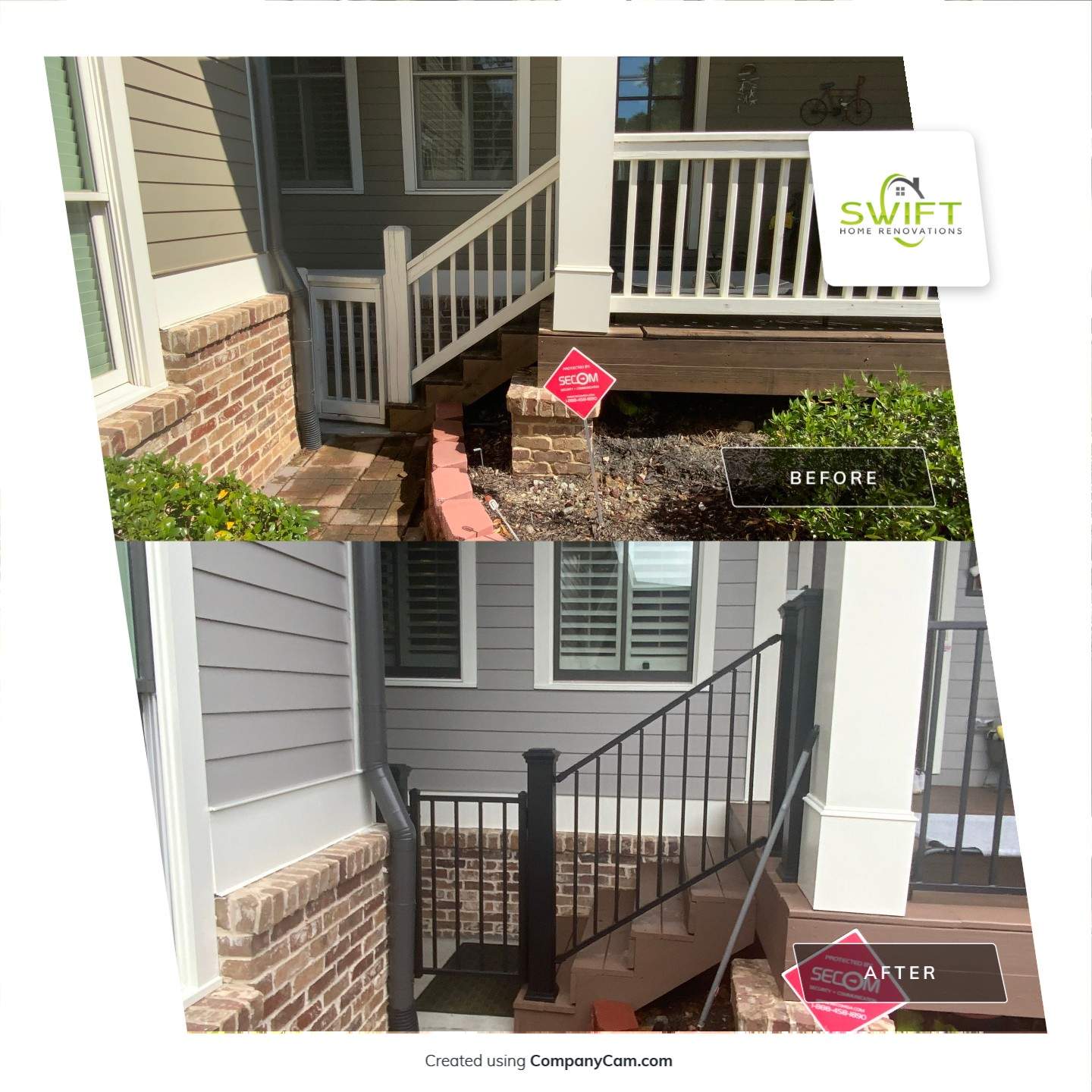 Modern Black Metal Railing and Composite Deck Upgrade in Norcross by Swift Home Renovations