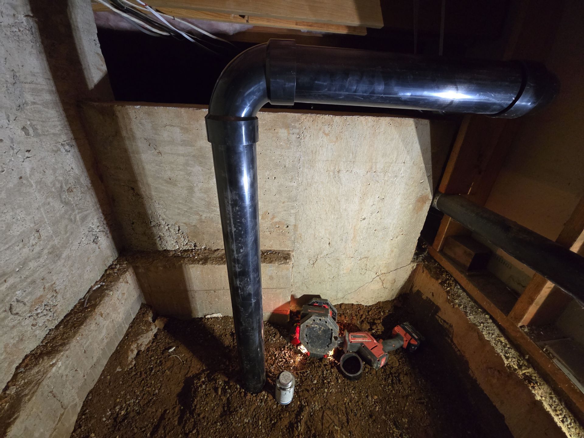 Sub Slab SafeAir System with Drywall Recess by JustRadon.Com