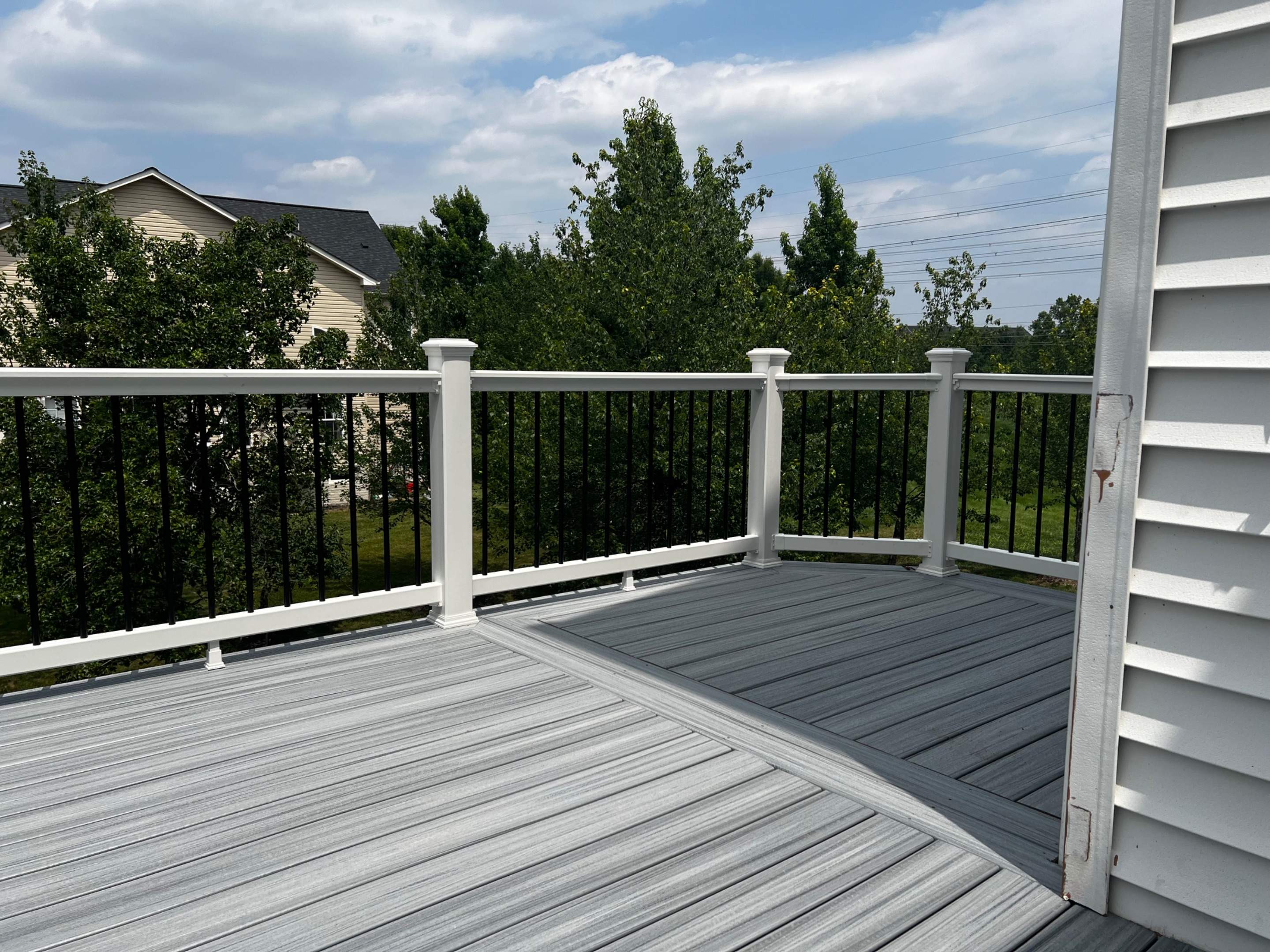 Custom Composite Deck Installation with Aluminum Railings in Aldie by Ridge Armor Renovations