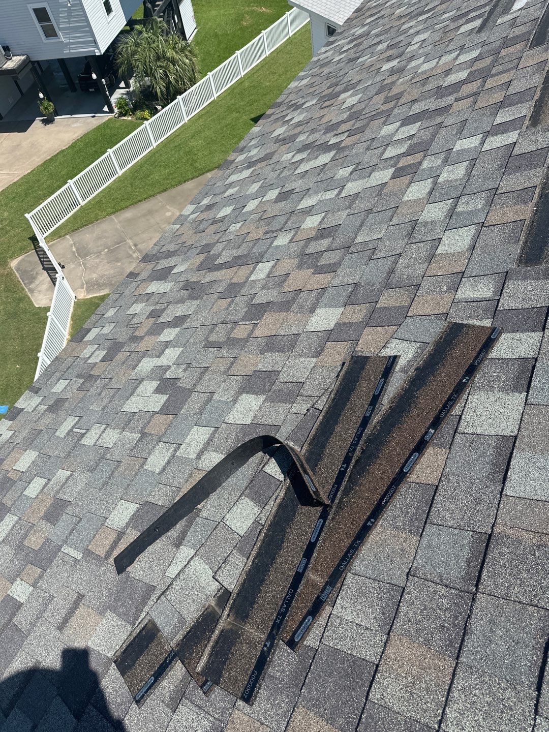 Hail Damage using Owen's Corning Duration (Lifetime) Shingles by Roof Repair Company