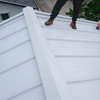24ga 1.5" Mechanical Seam Regal White  by Total Roofing System The Metal Roof Experts