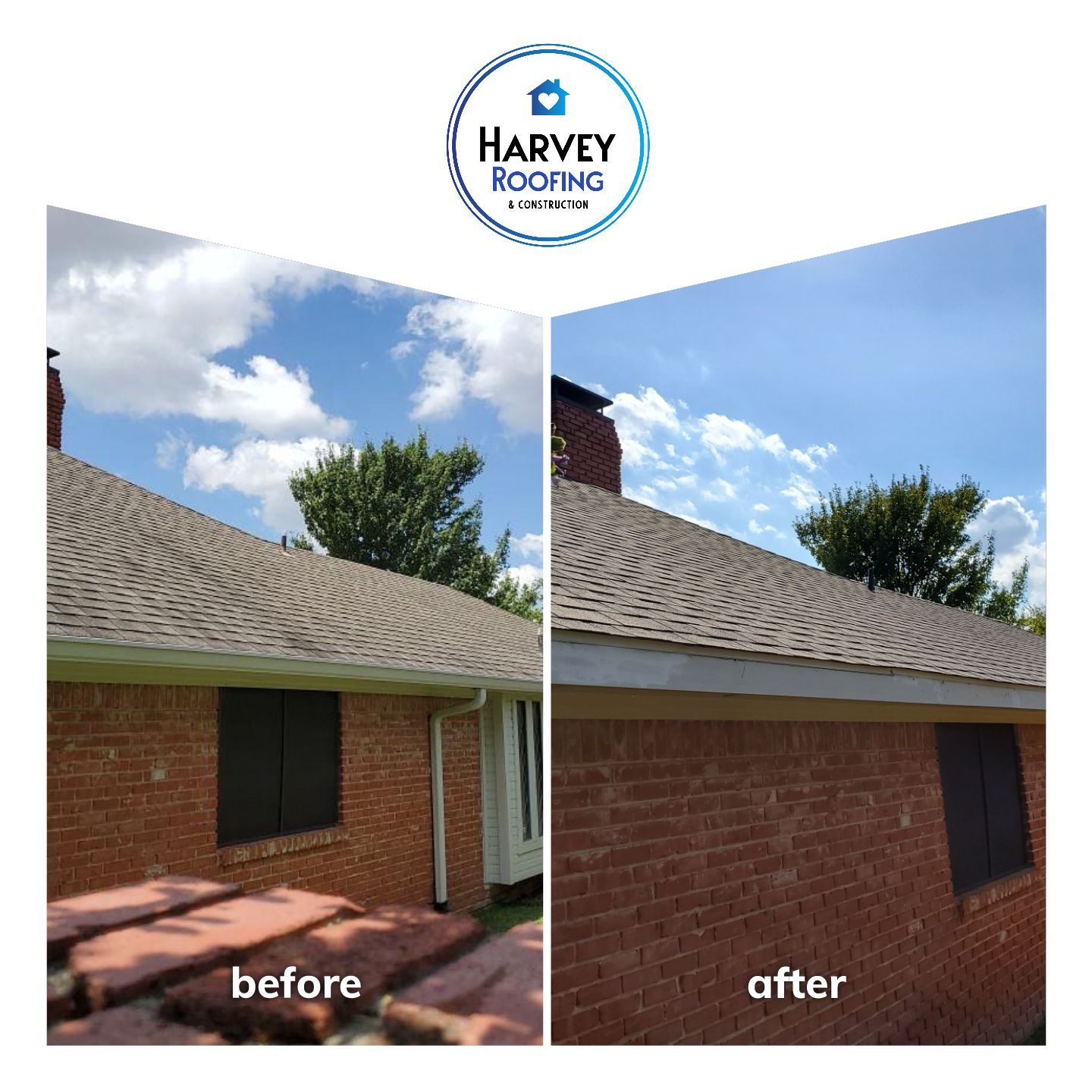 Residential Roofing Installation using Roofing Shingles by Harvey Roofing & Construction