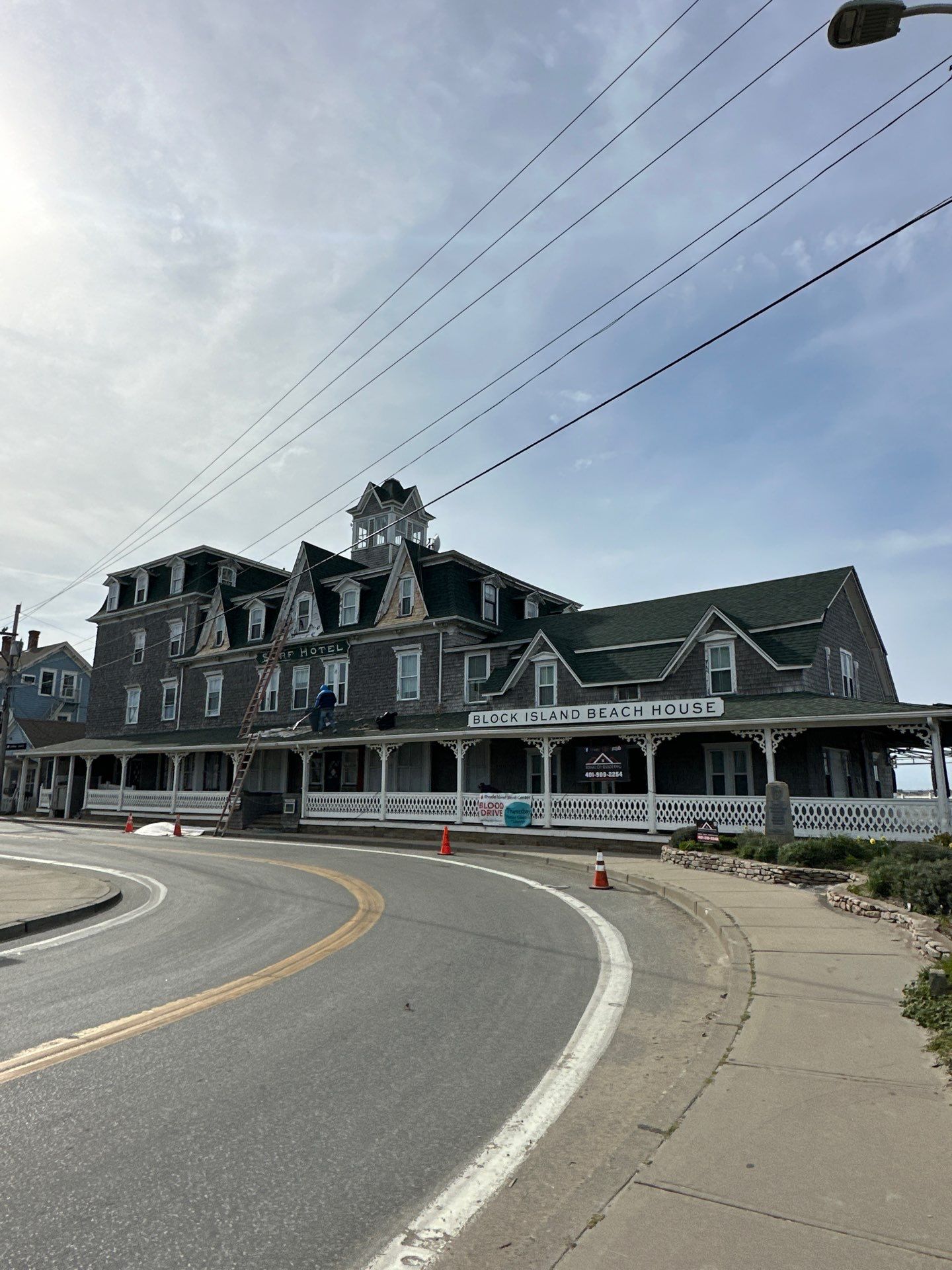 Block Island Beach House Hotel (The Surf) - Roof Restoration by Rinaldi Brothers