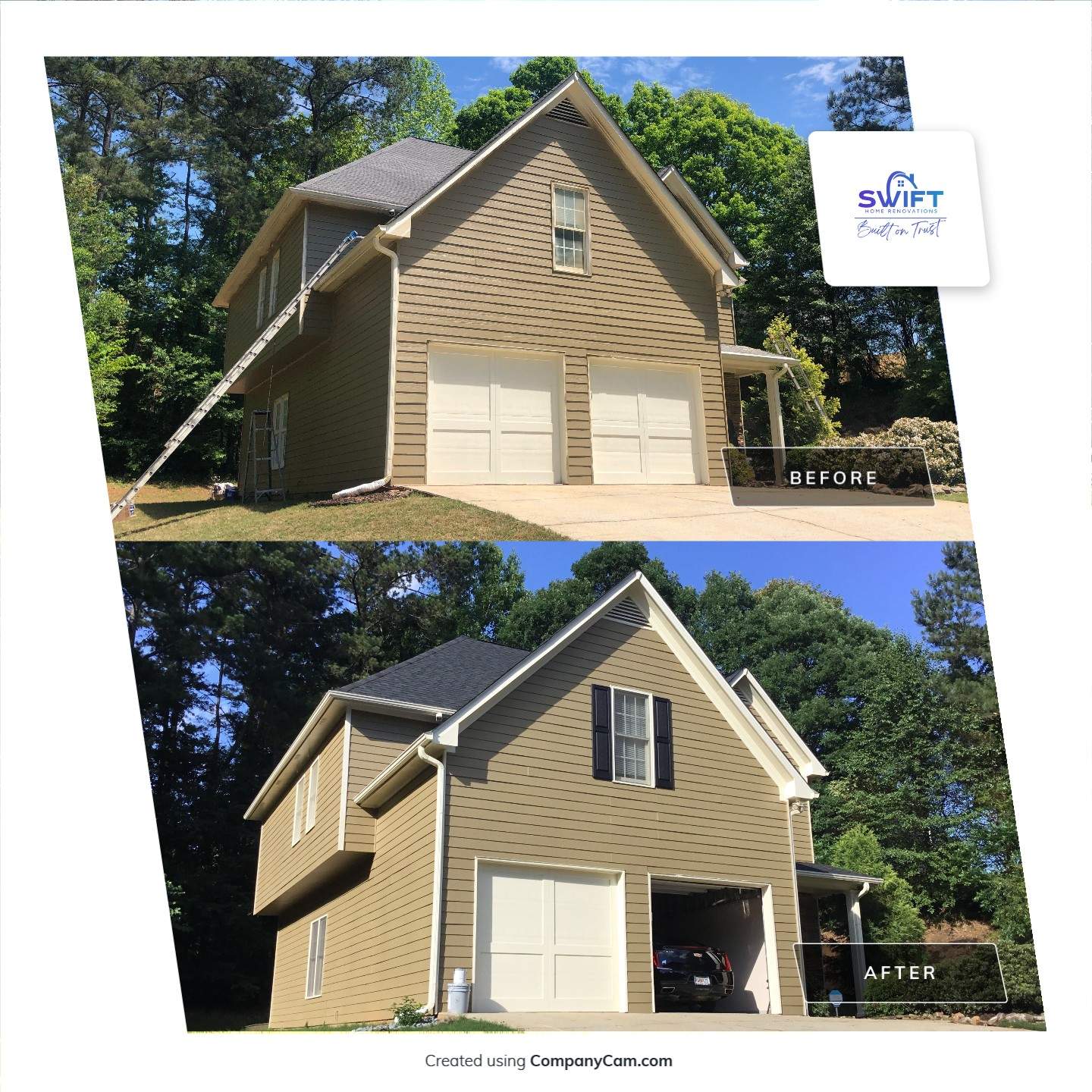 Complete Exterior Painting and Trim Refresh in Acworth by Swift Home Renovations