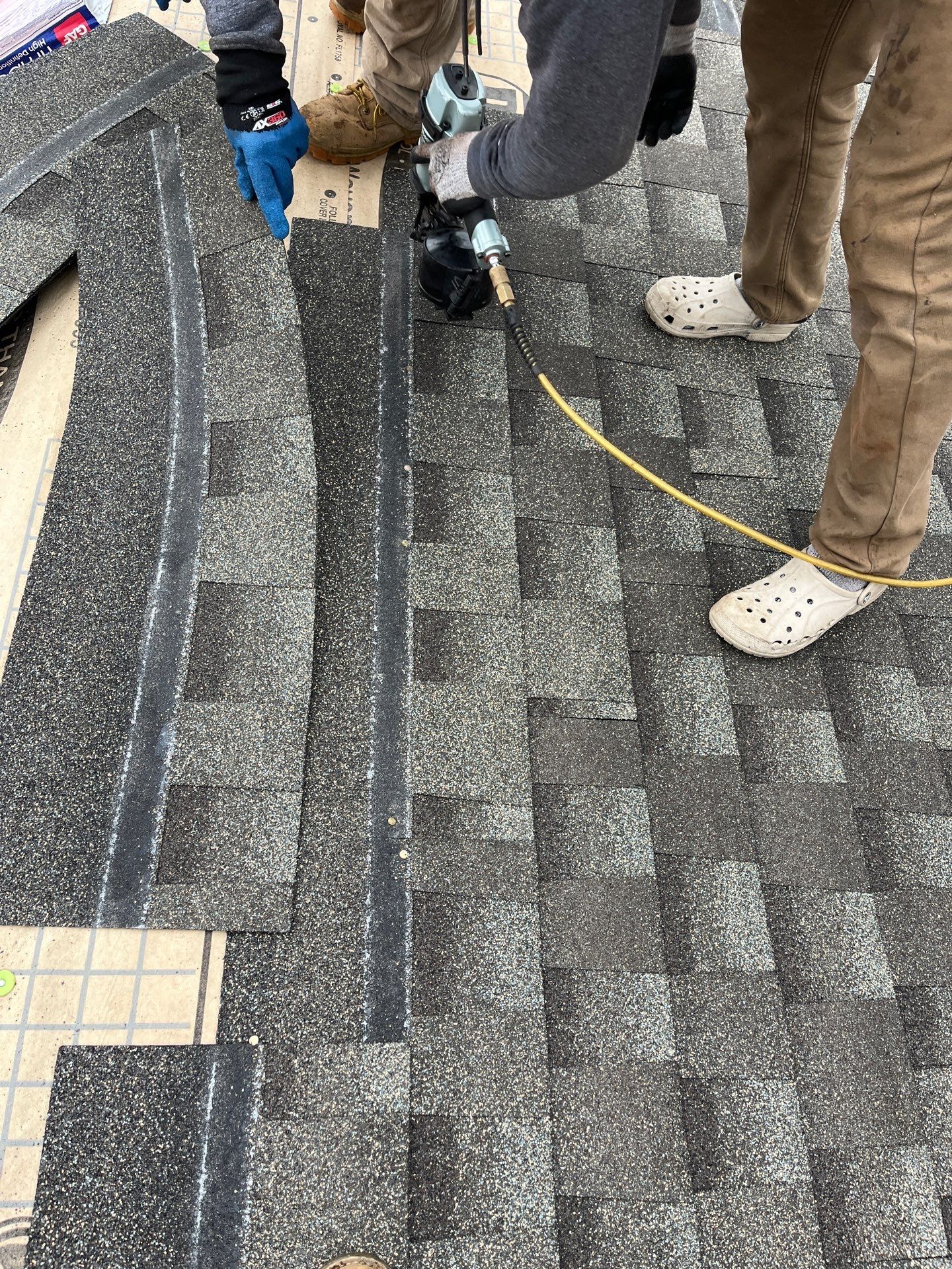 Residential Roofing Installation using GAF Timberline HDZ Weathered Wood by Nitro Roofing and Construction