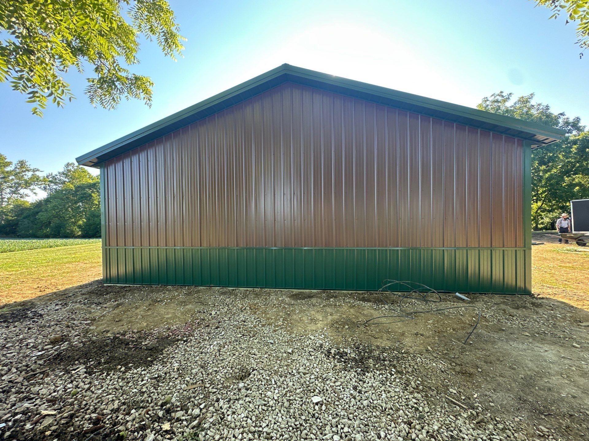 Multi-Bay Custom Pole Barn Construction in Arlington, Indiana by The Barn Builders 